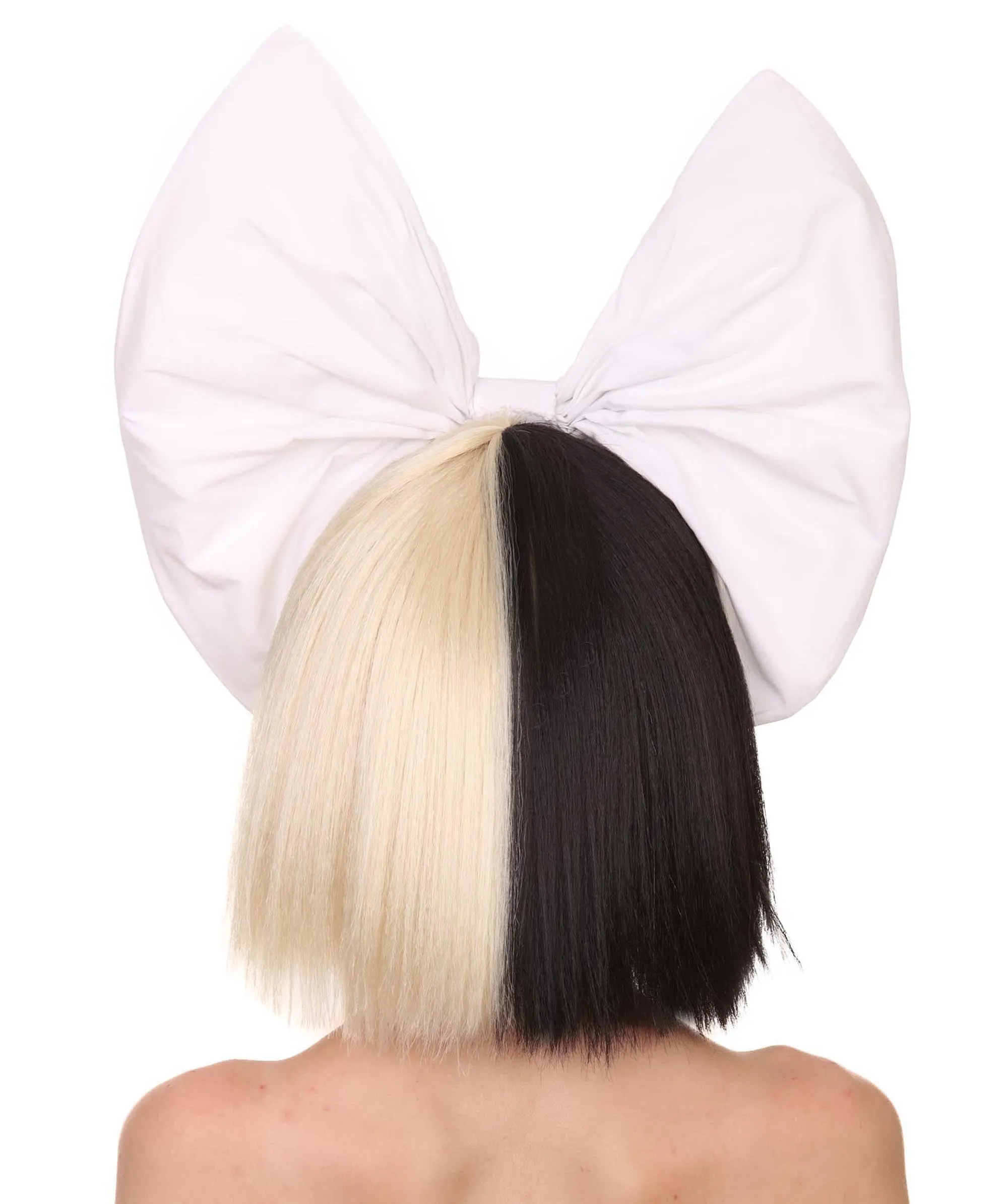 Black and White Split Dye Bob with Bangs | Multiple Color & Style Options