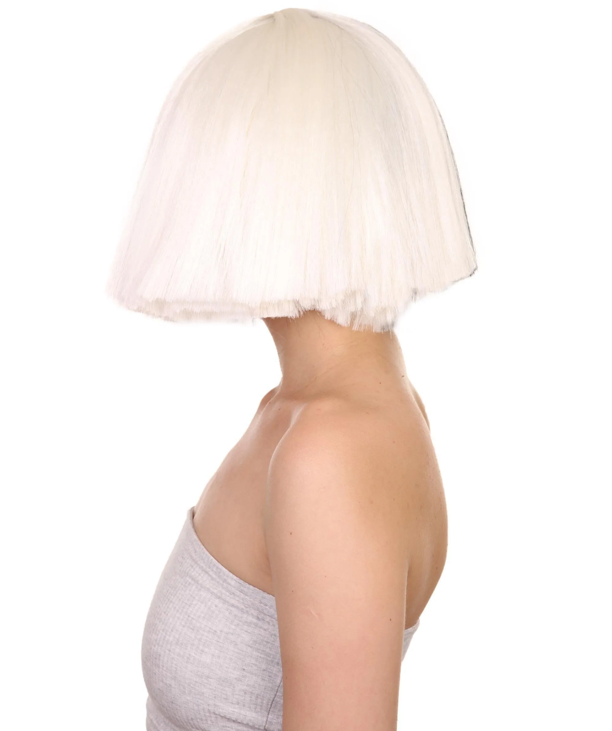 Black and White Split Dye Bob with Bangs | Multiple Color & Style Options