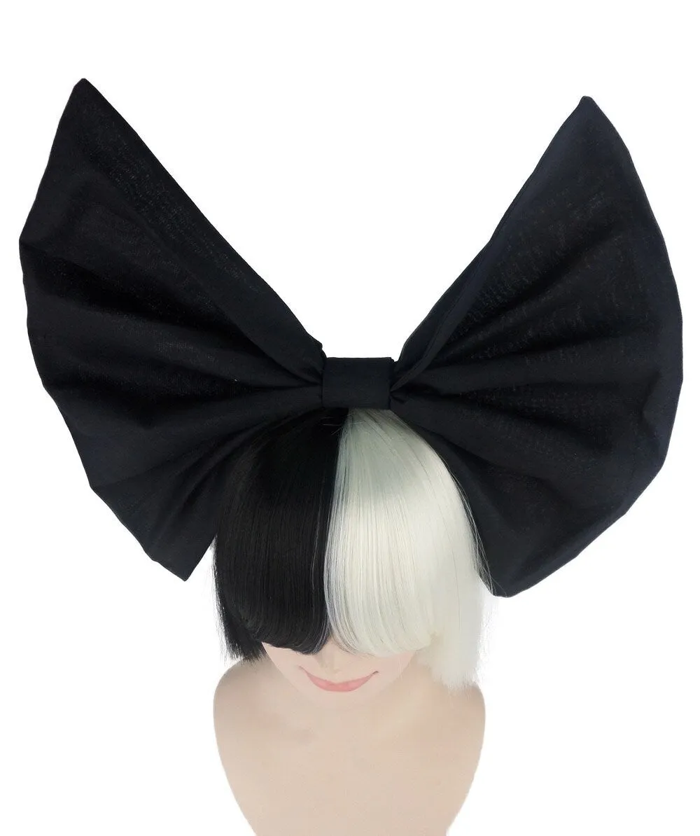 Black and White Split Dye Bob with Bangs | Multiple Color & Style Options