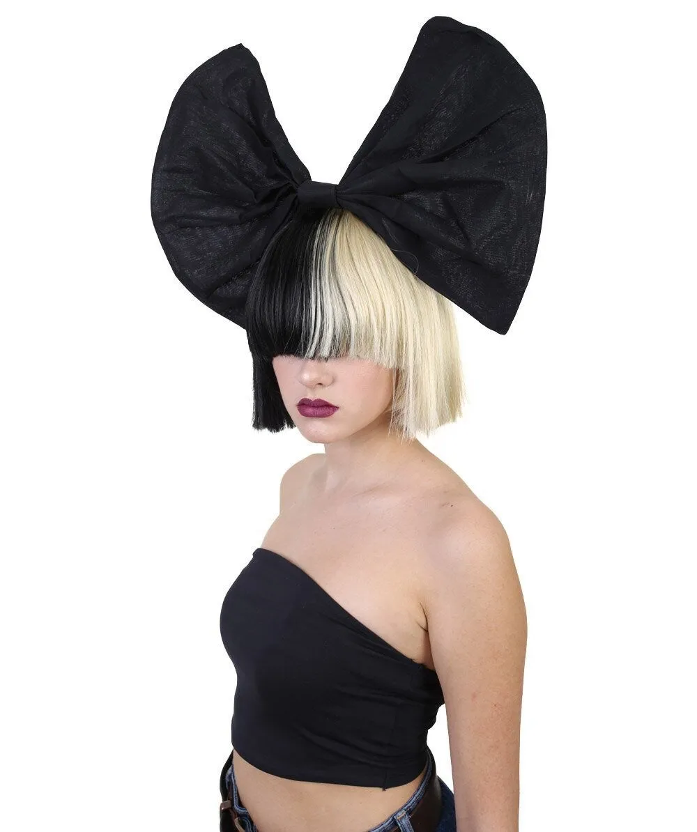 Black and White Split Dye Bob with Bangs | Multiple Color & Style Options