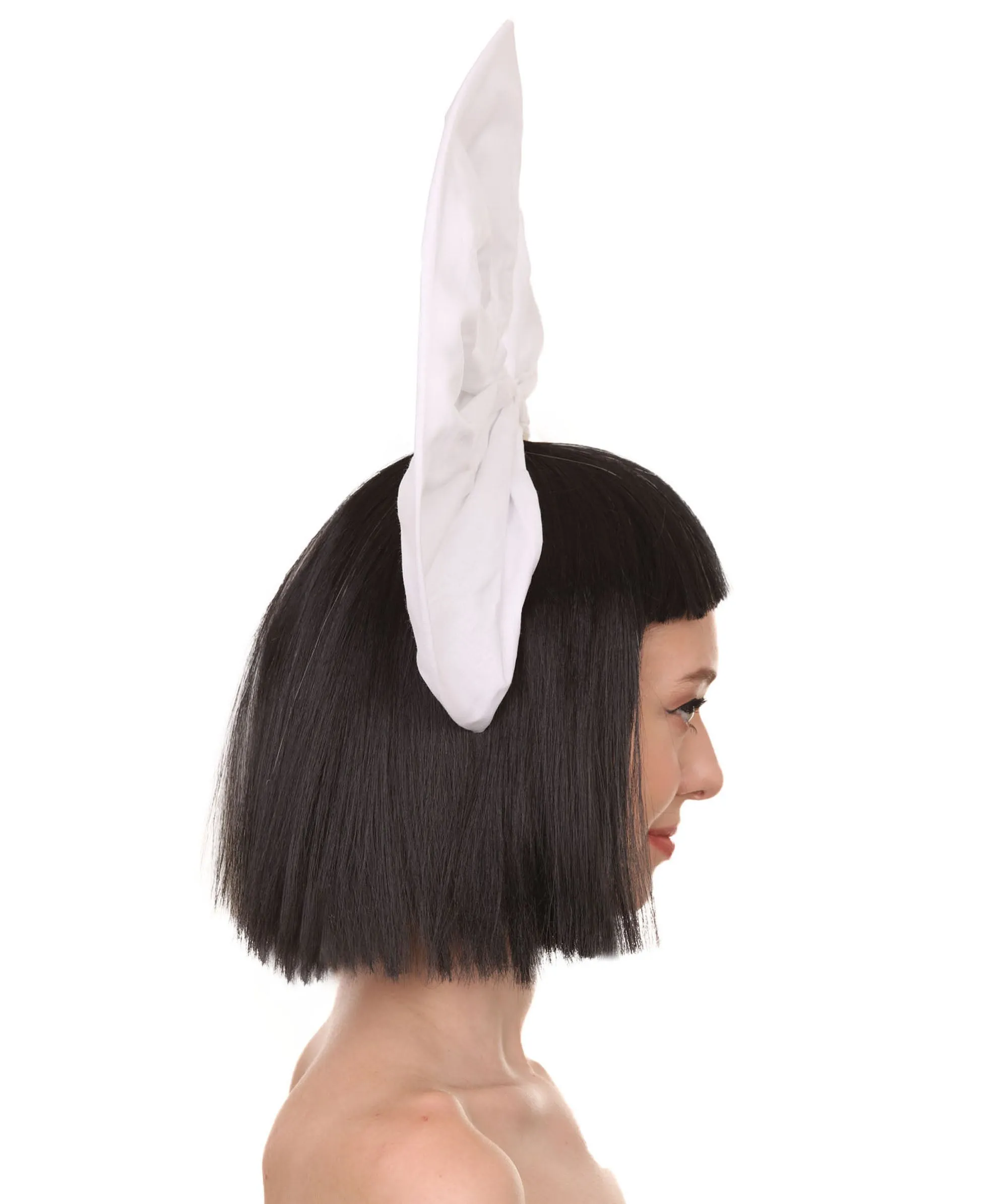 Black and White Split Dye Bob with Bangs | Multiple Color & Style Options