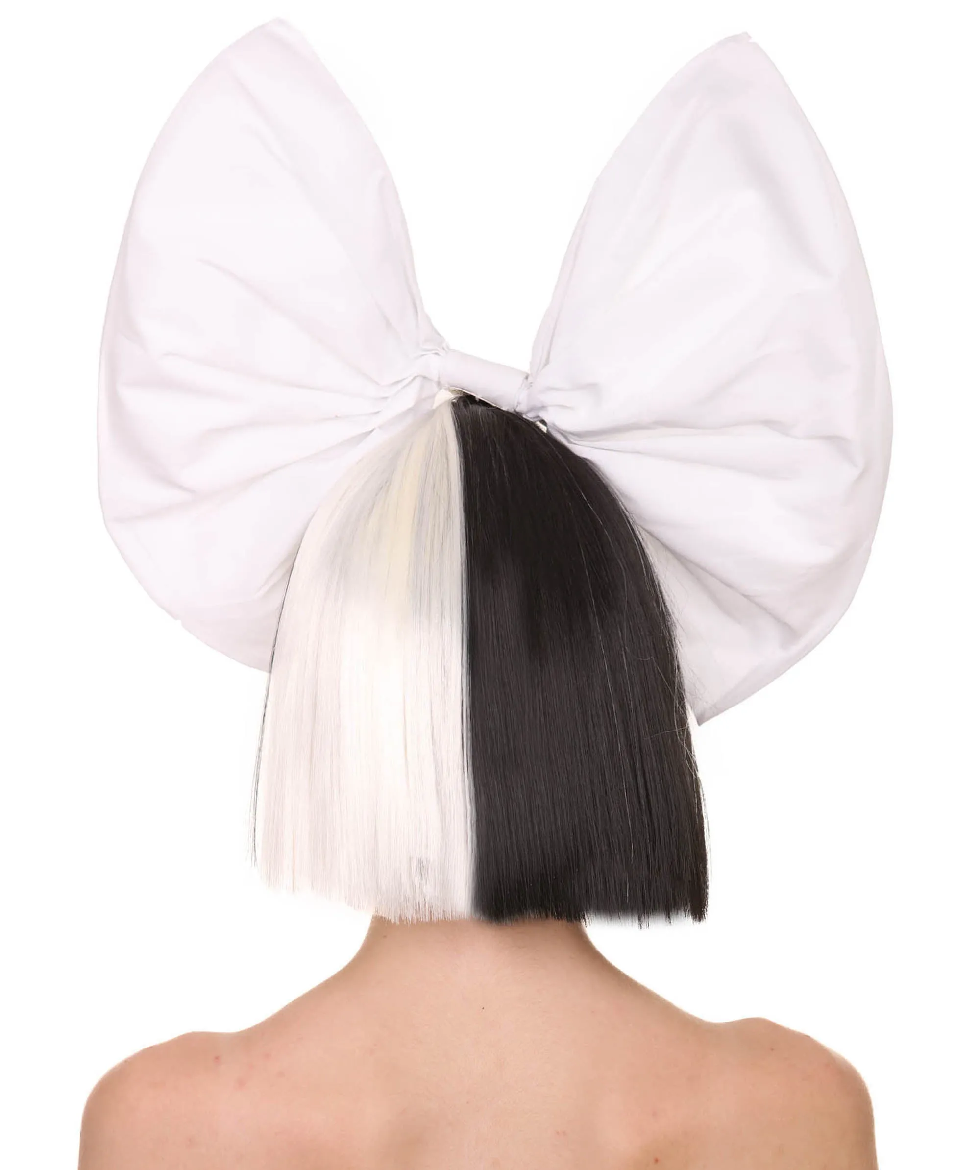 Black and White Split Dye Bob with Bangs | Multiple Color & Style Options
