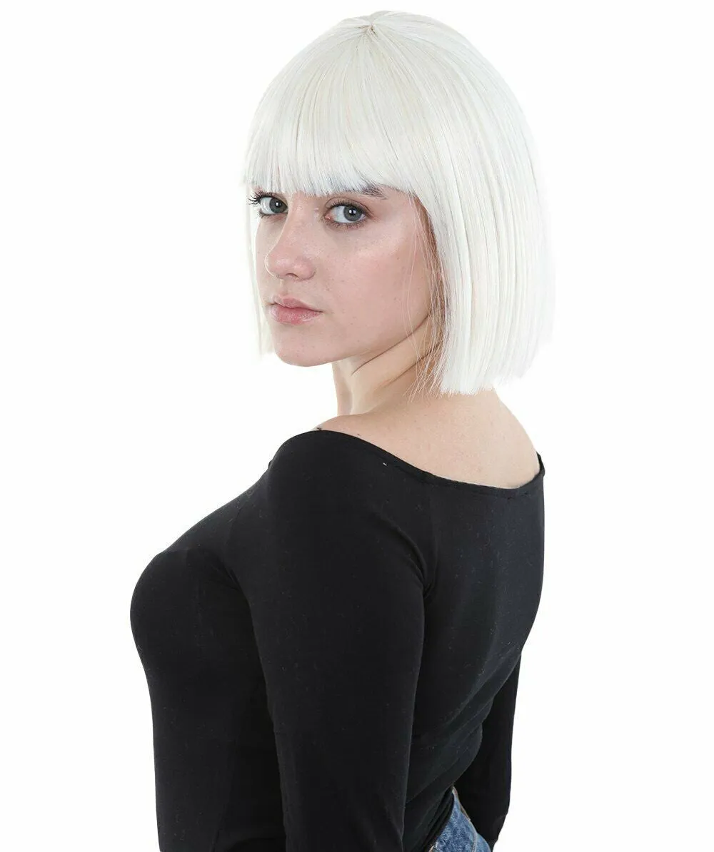 Black and White Split Dye Bob with Bangs | Multiple Color & Style Options