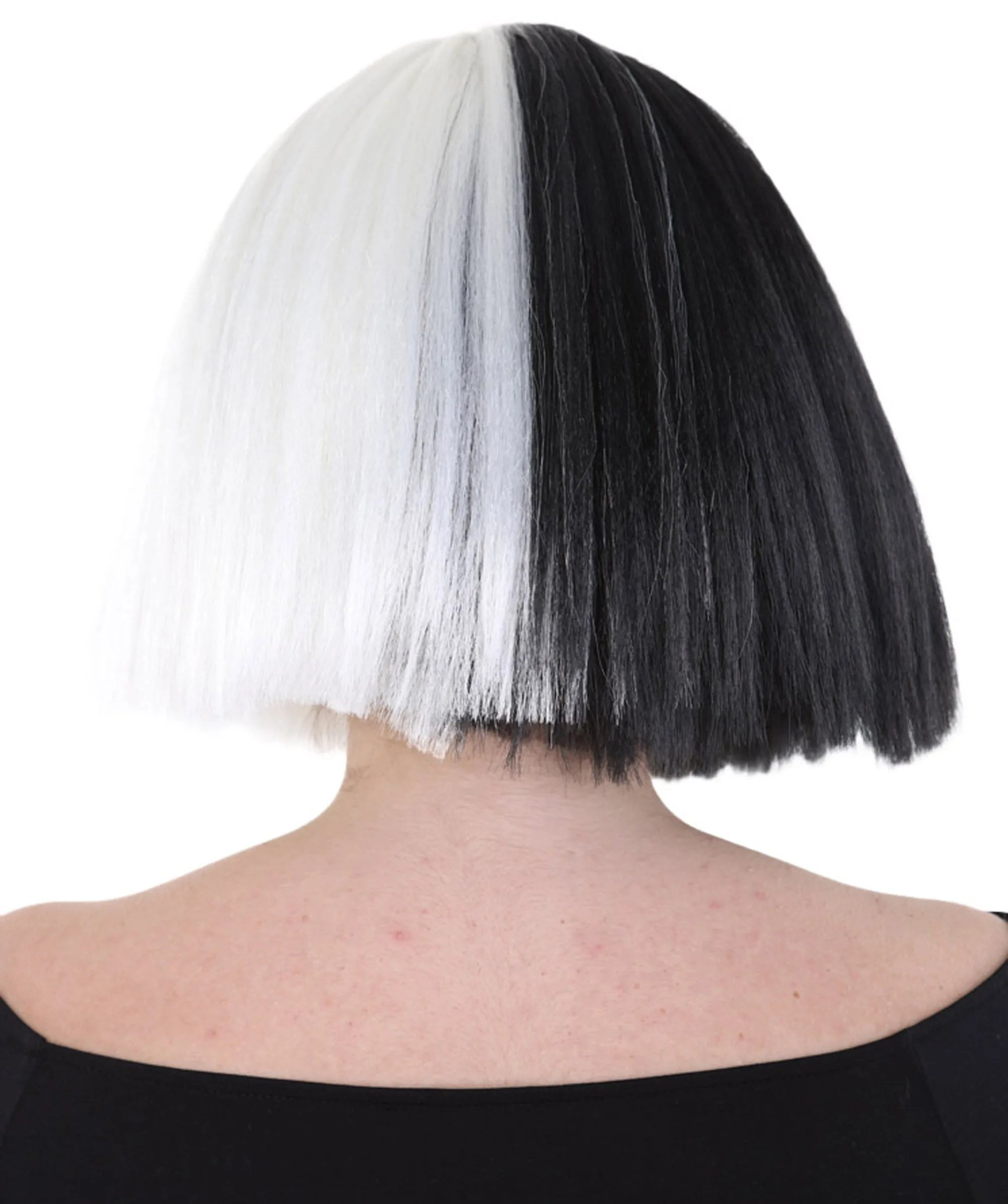 Black and White Split Dye Bob with Bangs | Multiple Color & Style Options