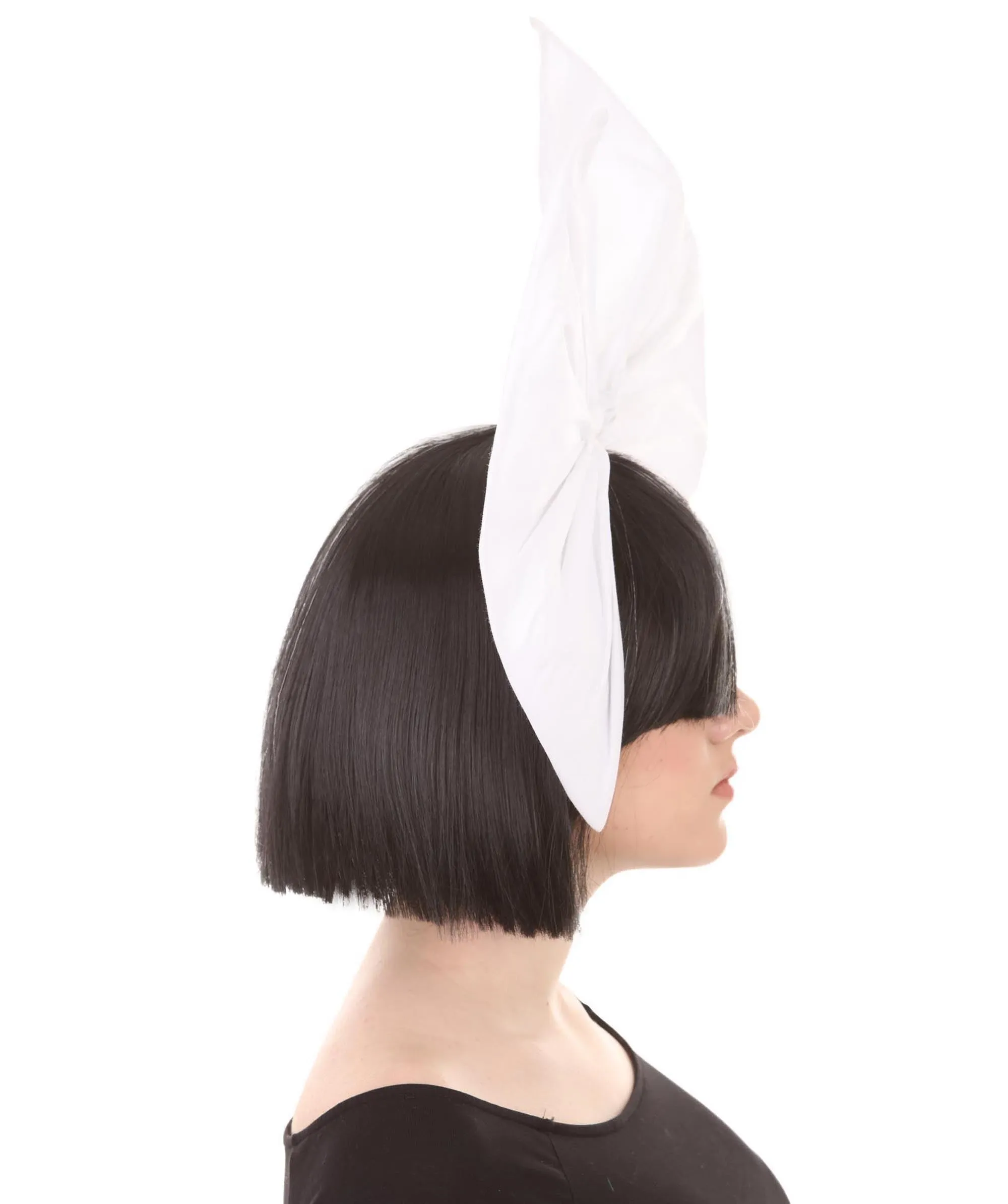 Black and White Split Dye Bob with Bangs | Multiple Color & Style Options
