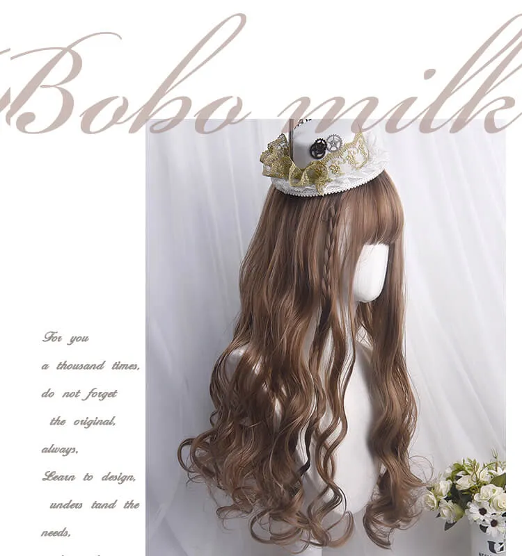 Bobo Milk Tea Long Wave Hair Wig