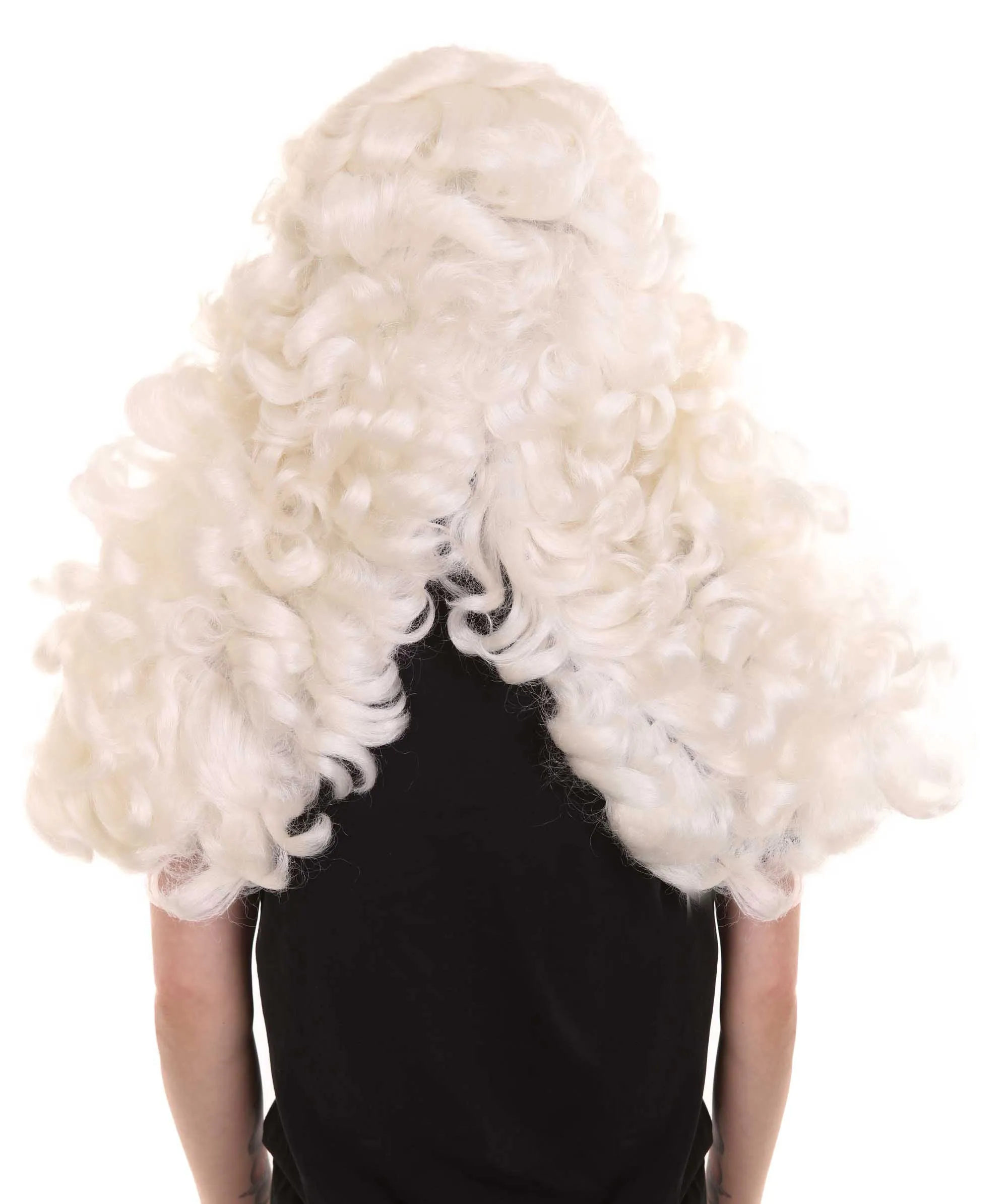 Colonial Judge Curly Wig White | Premium Breathable Capless Cap