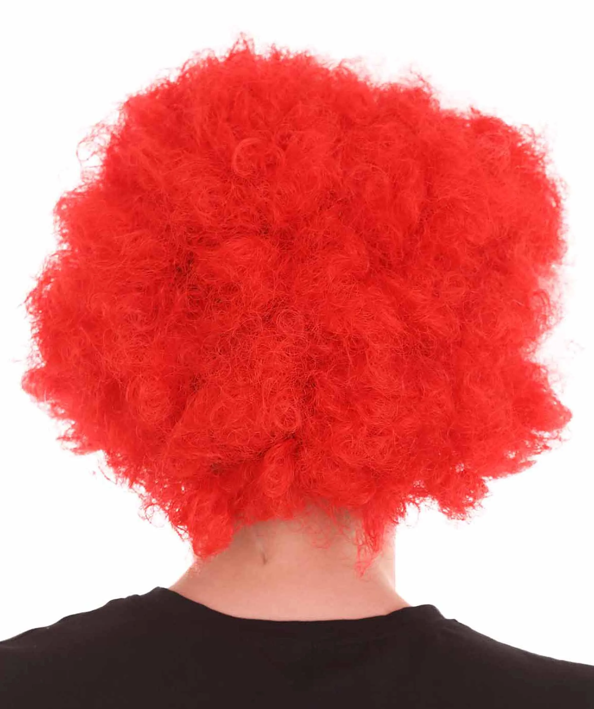 Denmark Flag Sport Afro Wig | Red White Jumbo Wig