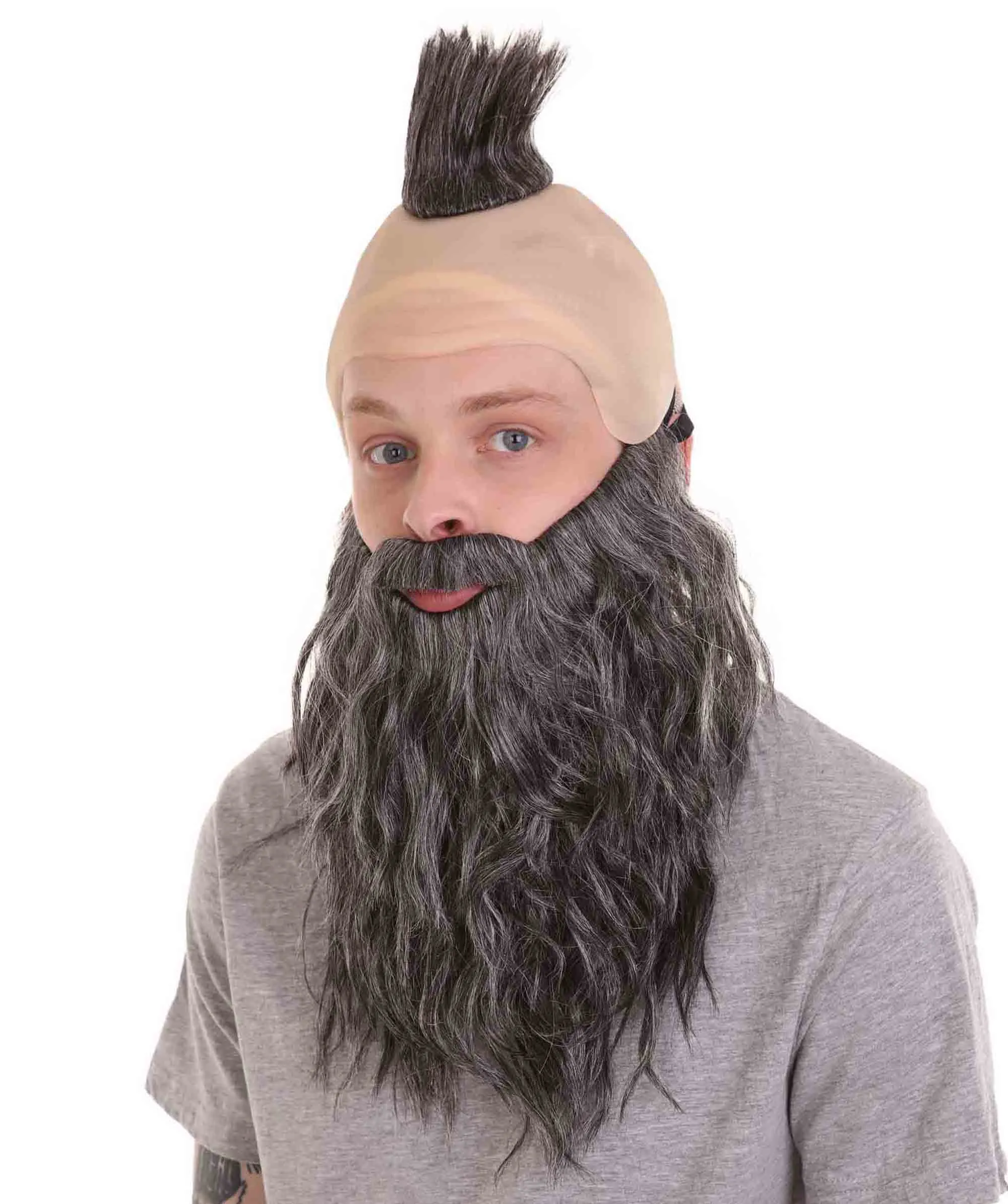 Dwarf Anime Mens Wig | Full Beard and Mustaches Set Wig