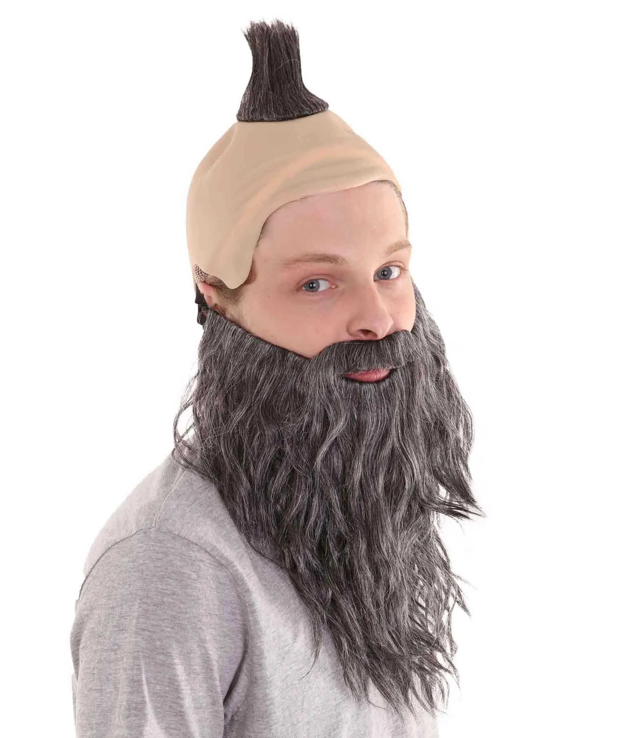 Dwarf Anime Mens Wig | Full Beard and Mustaches Set Wig