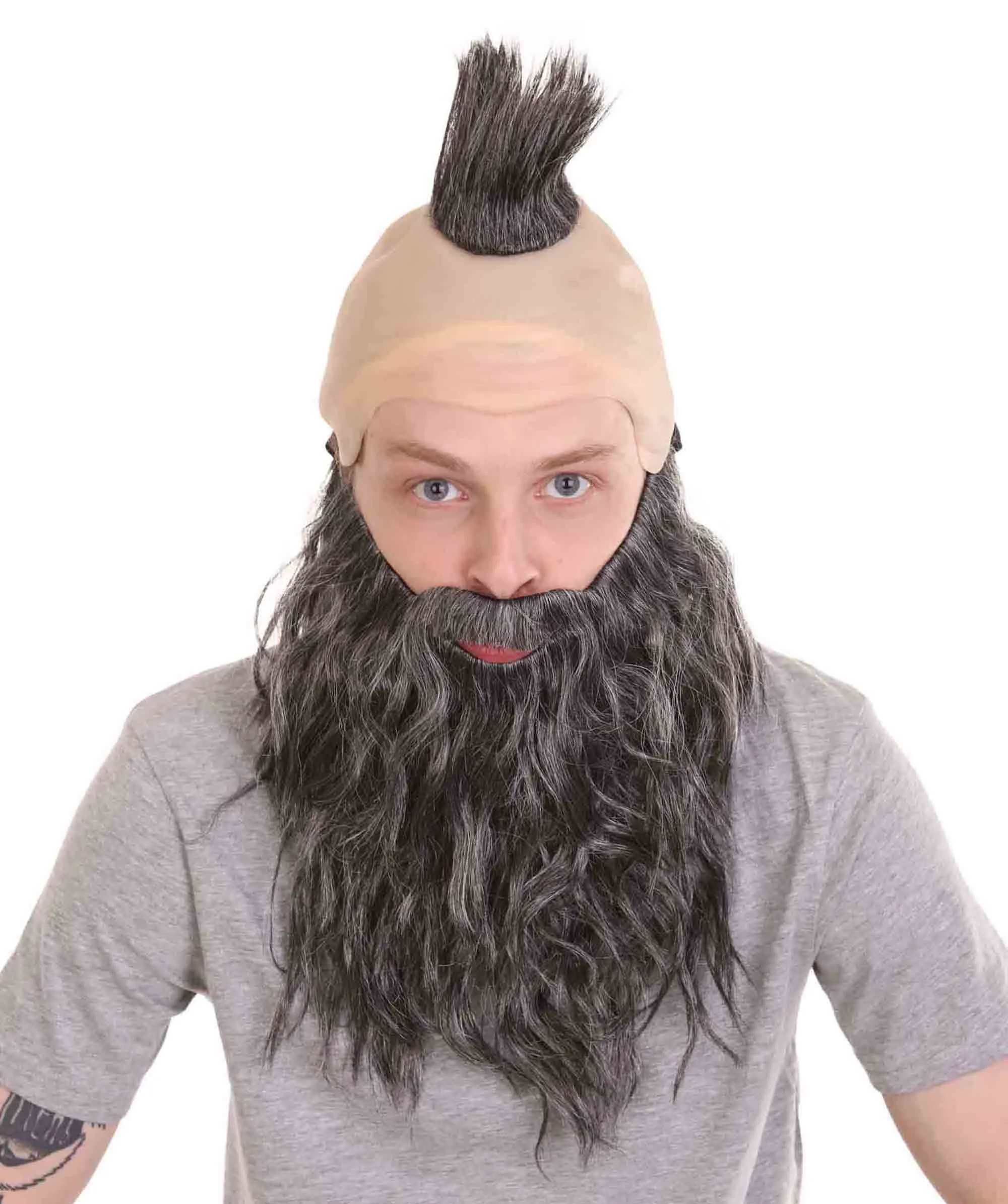 Dwarf Anime Mens Wig | Full Beard and Mustaches Set Wig