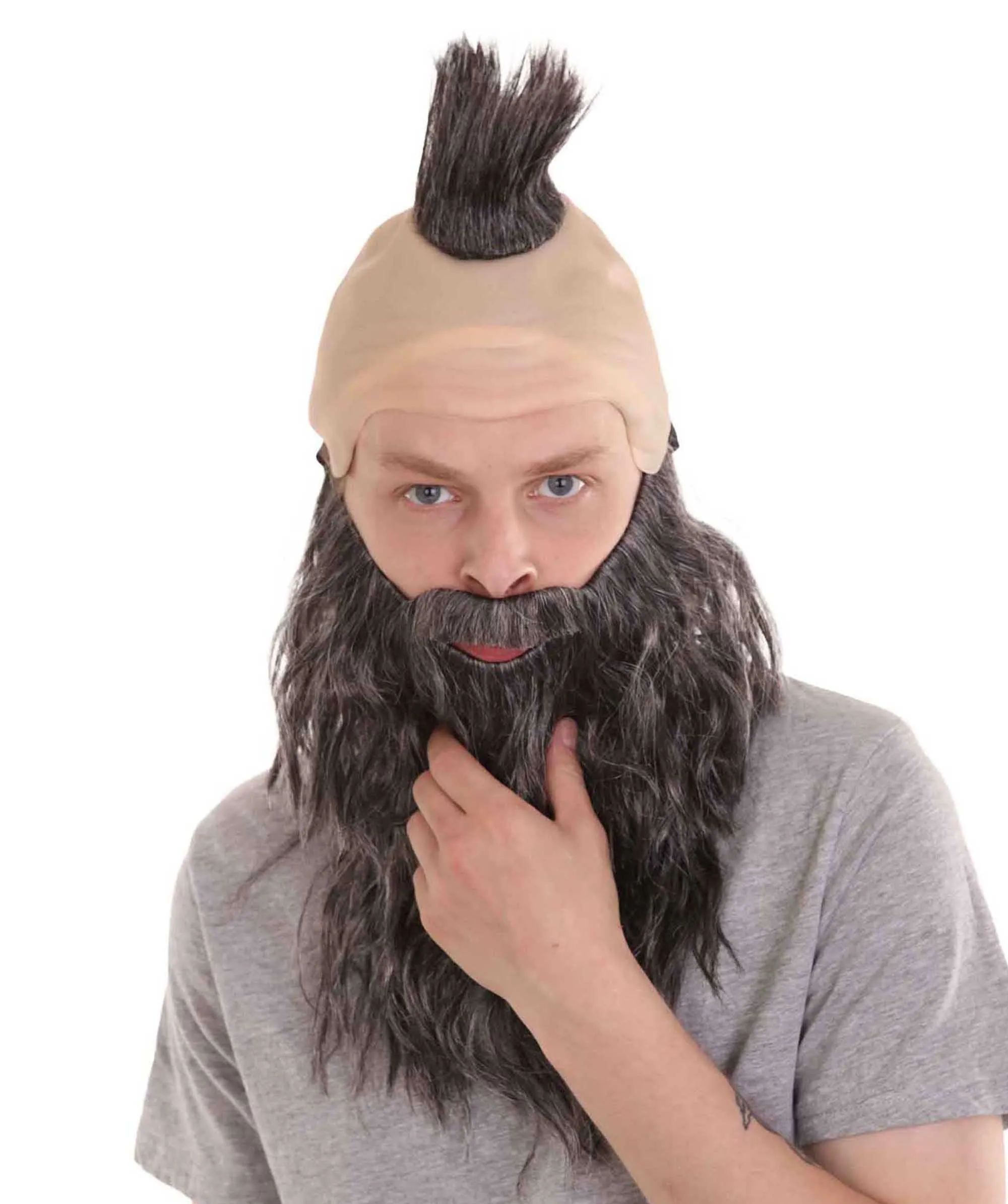 Dwarf Anime Mens Wig | Full Beard and Mustaches Set Wig
