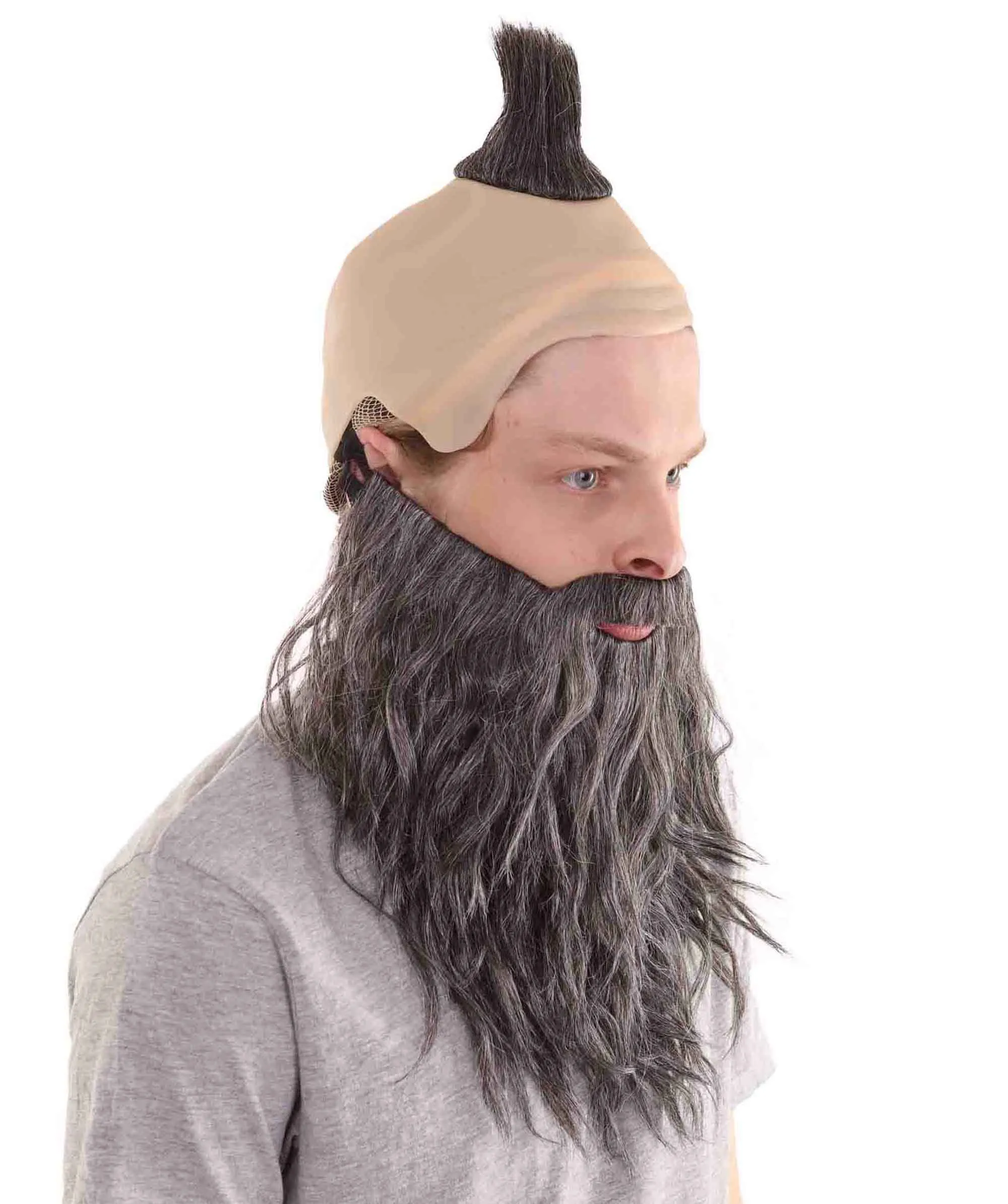 Dwarf Anime Mens Wig | Full Beard and Mustaches Set Wig