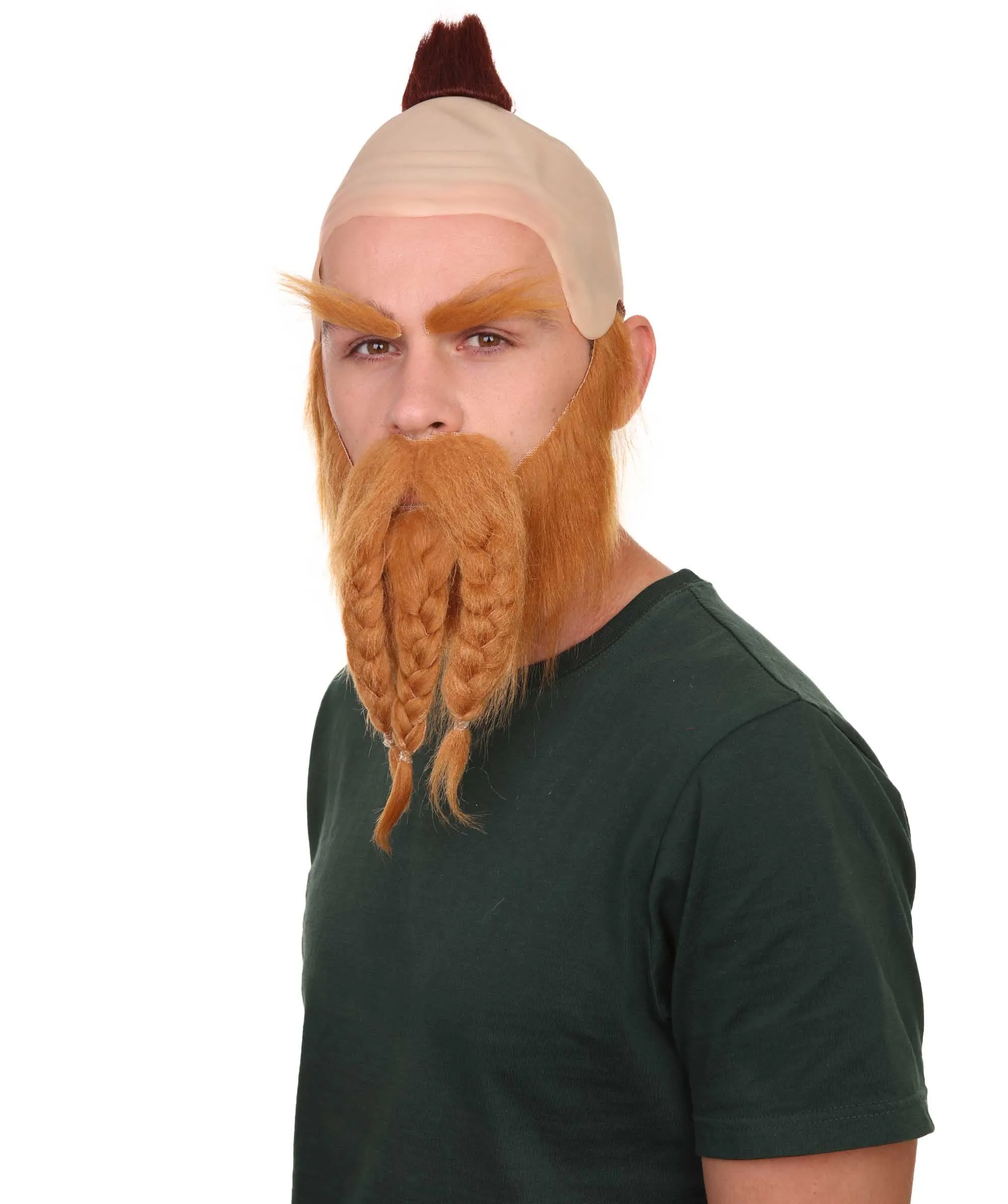 Dwarf Warrior Mens Wig | Full Beard and Moustaches Set Wig