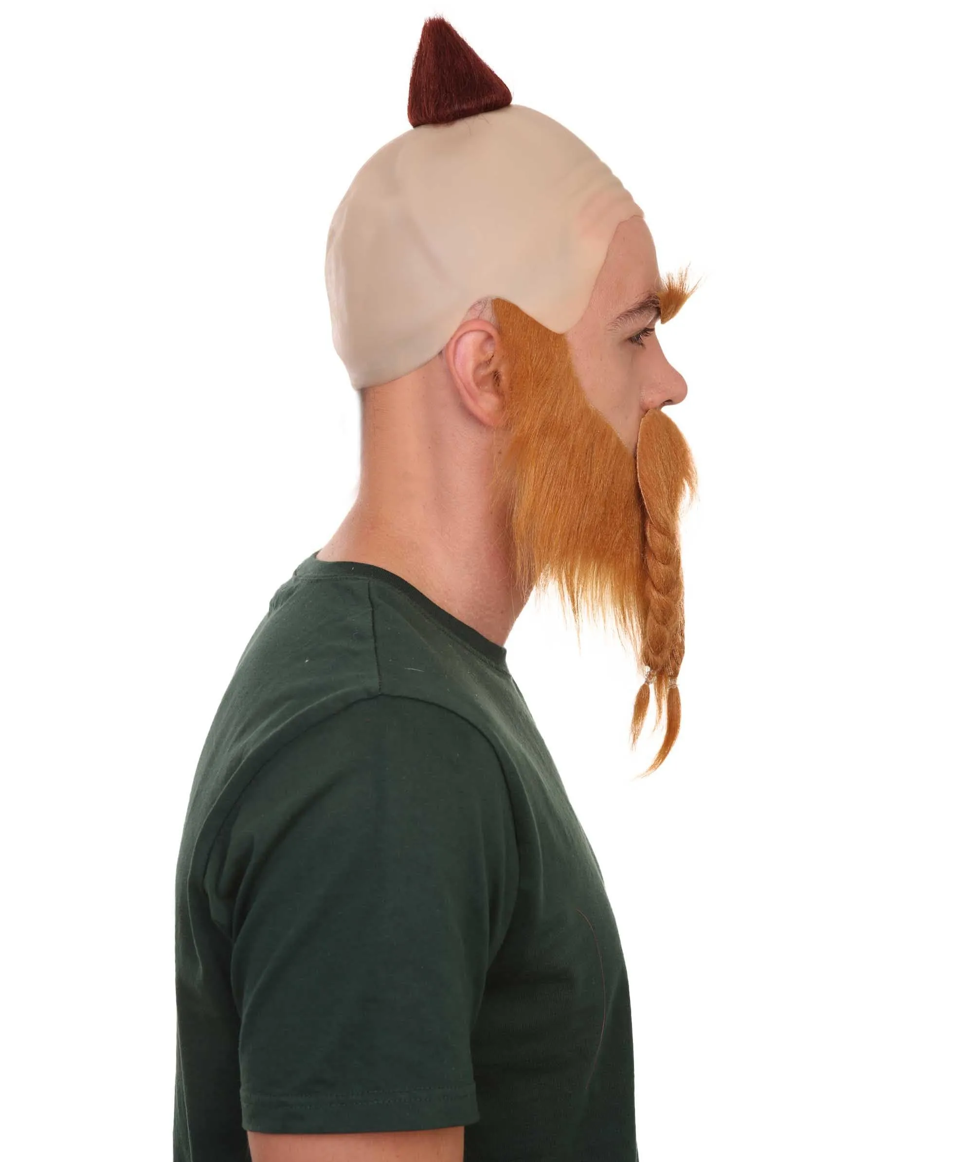 Dwarf Warrior Mens Wig | Full Beard and Moustaches Set Wig