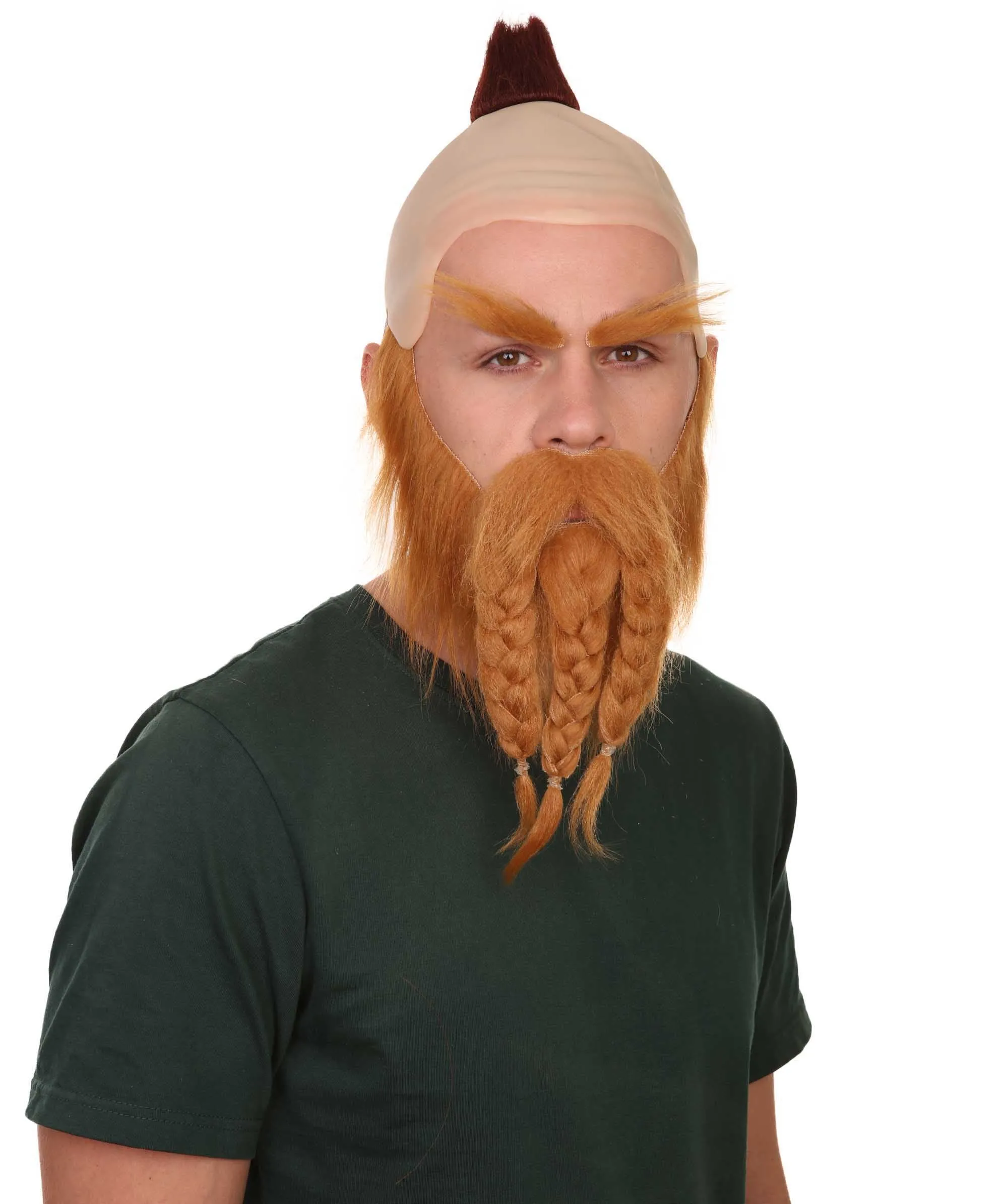 Dwarf Warrior Mens Wig | Full Beard and Moustaches Set Wig