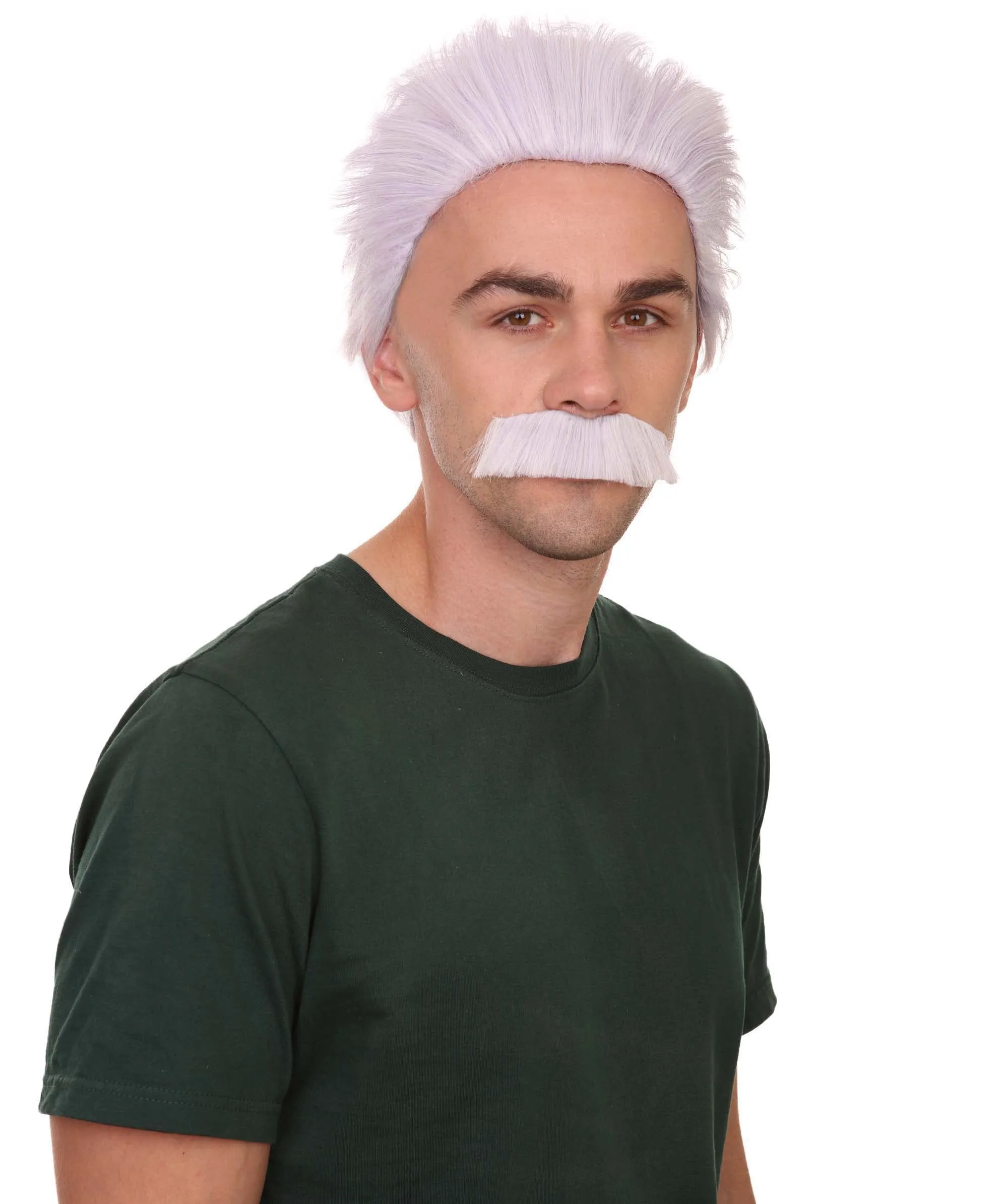 Early Man Wig | White All Back Cosplay Halloween Wig | Premium Breathable Capless Cap