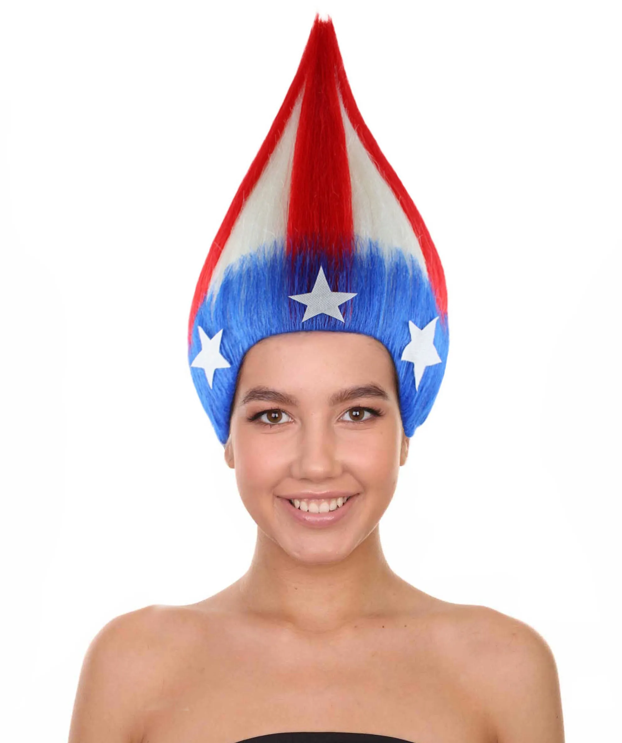 Fun Troll Wigs| Multiple Snack and Flag Options | Premium Breathable Capless Cap