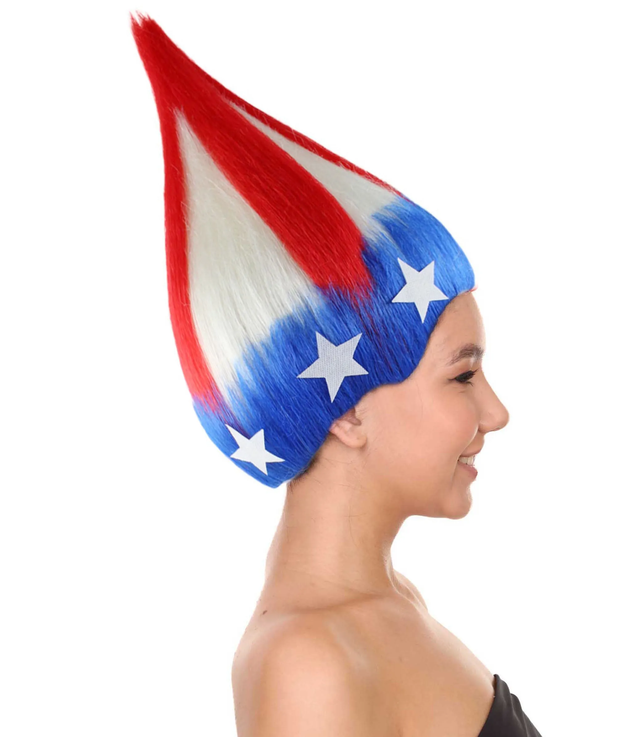 Fun Troll Wigs| Multiple Snack and Flag Options | Premium Breathable Capless Cap