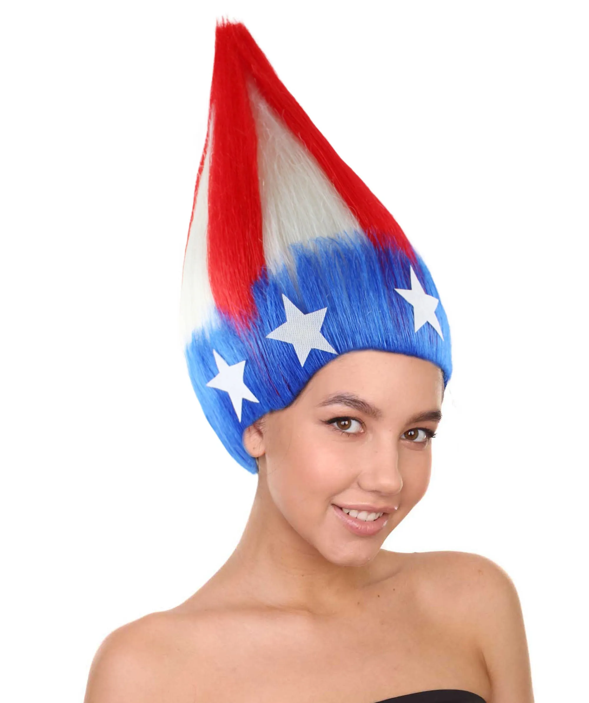 Fun Troll Wigs| Multiple Snack and Flag Options | Premium Breathable Capless Cap