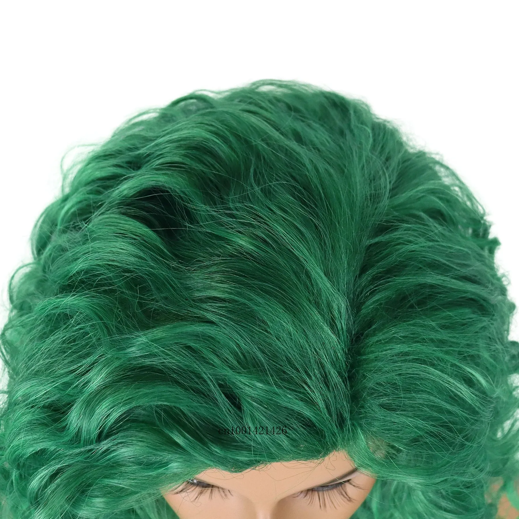 Green Cosplay Wigs for Women Synthetic Carnival Party Green Wigs for Women 28 Inch Long Curly Wavy Hairstyles Fashion Wig Female