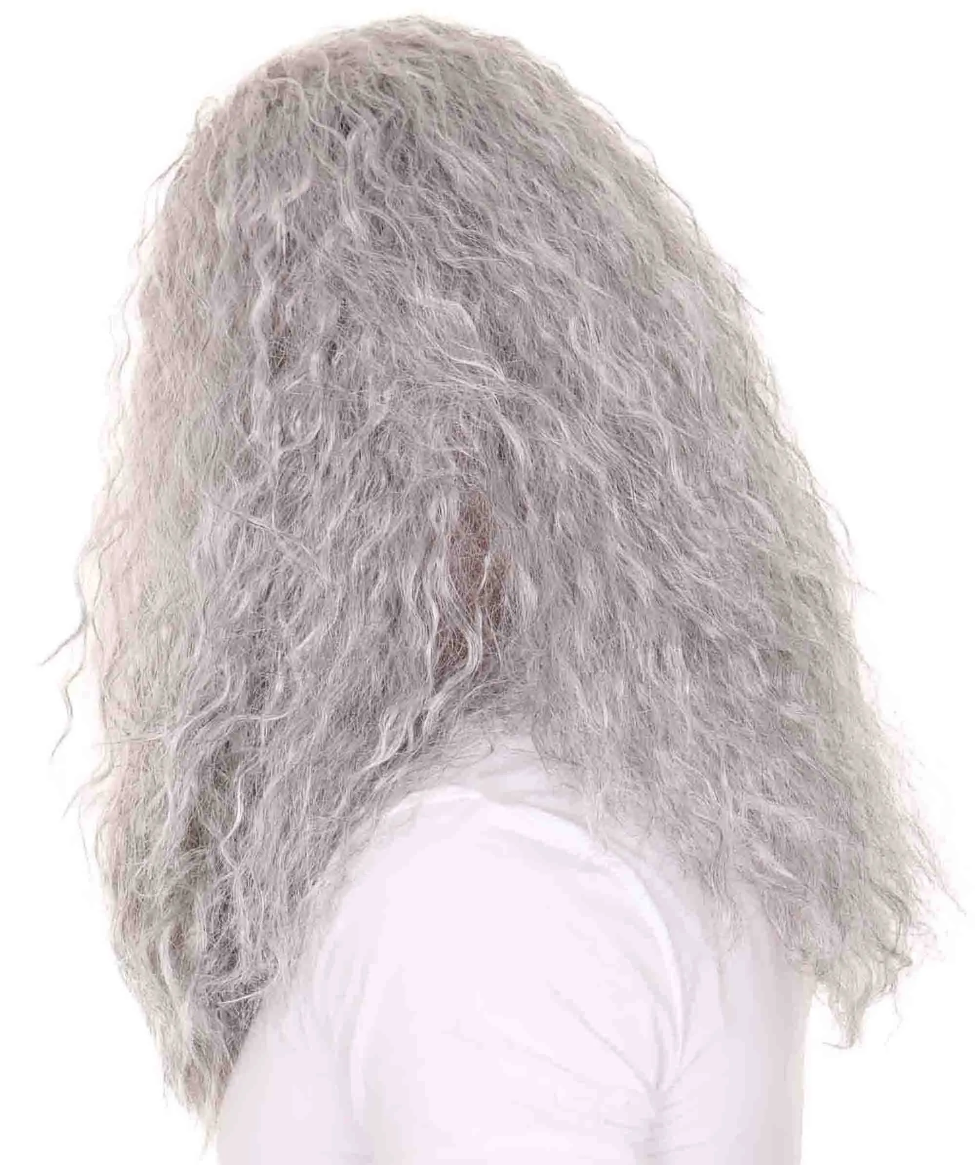 Grey men's wig | Wig & Beard for Cosplay Wizard | Premium Breathable Capless Cap