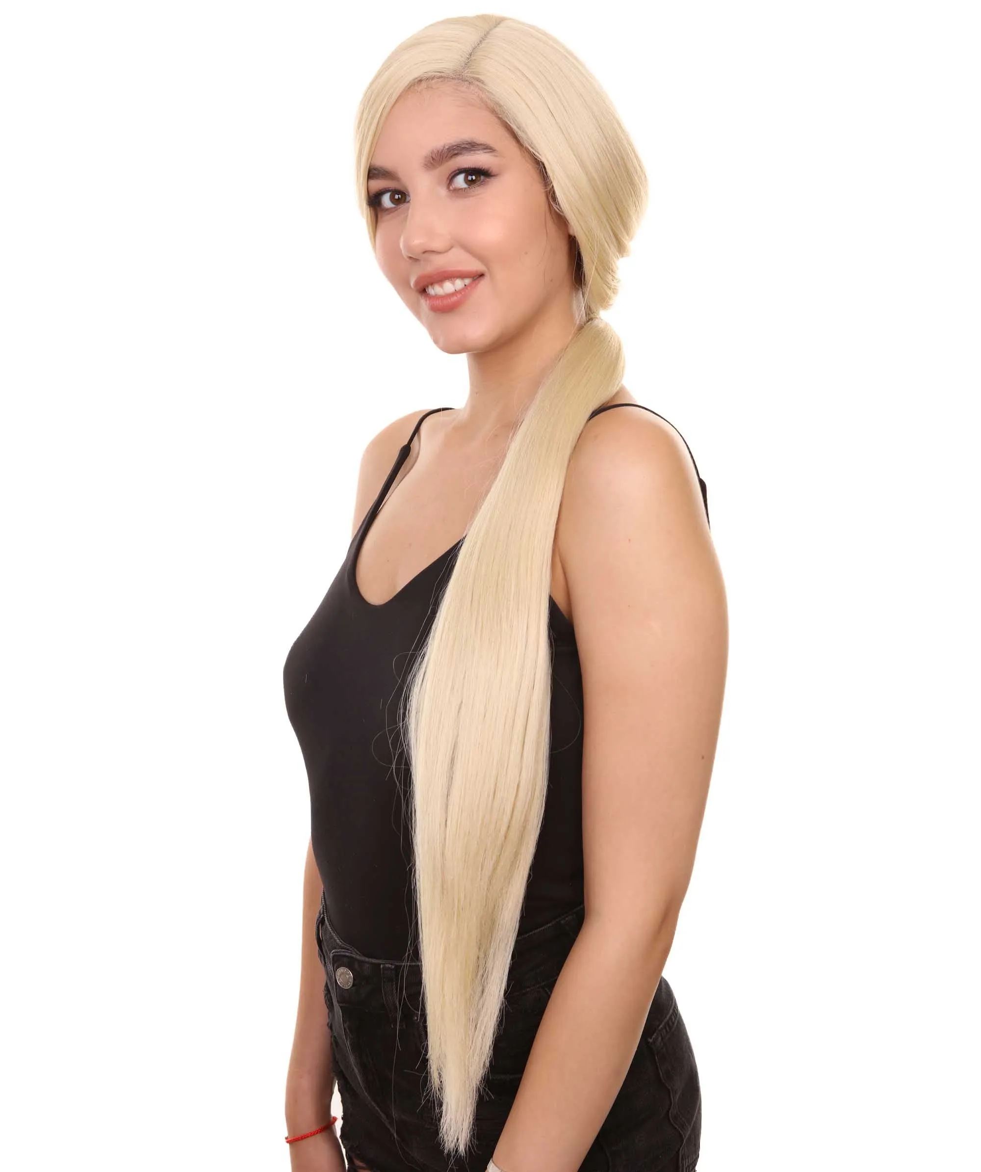 Hailey Women's Extra Long Length Lace Front Straight Hair With Bangs - Adult Fashion Wigs | Nunique | Nunique