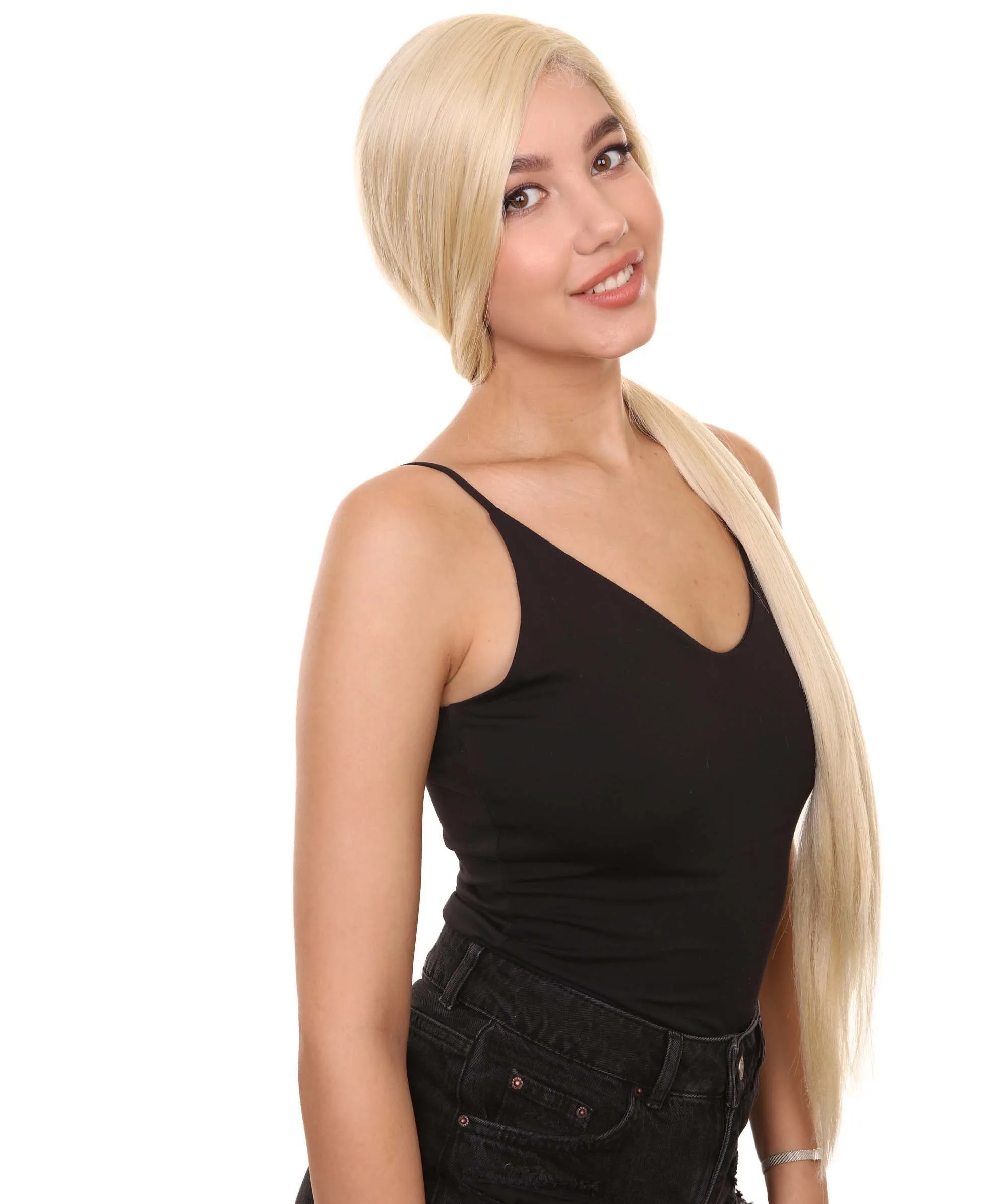 Hailey Women's Extra Long Length Lace Front Straight Hair With Bangs - Adult Fashion Wigs | Nunique | Nunique