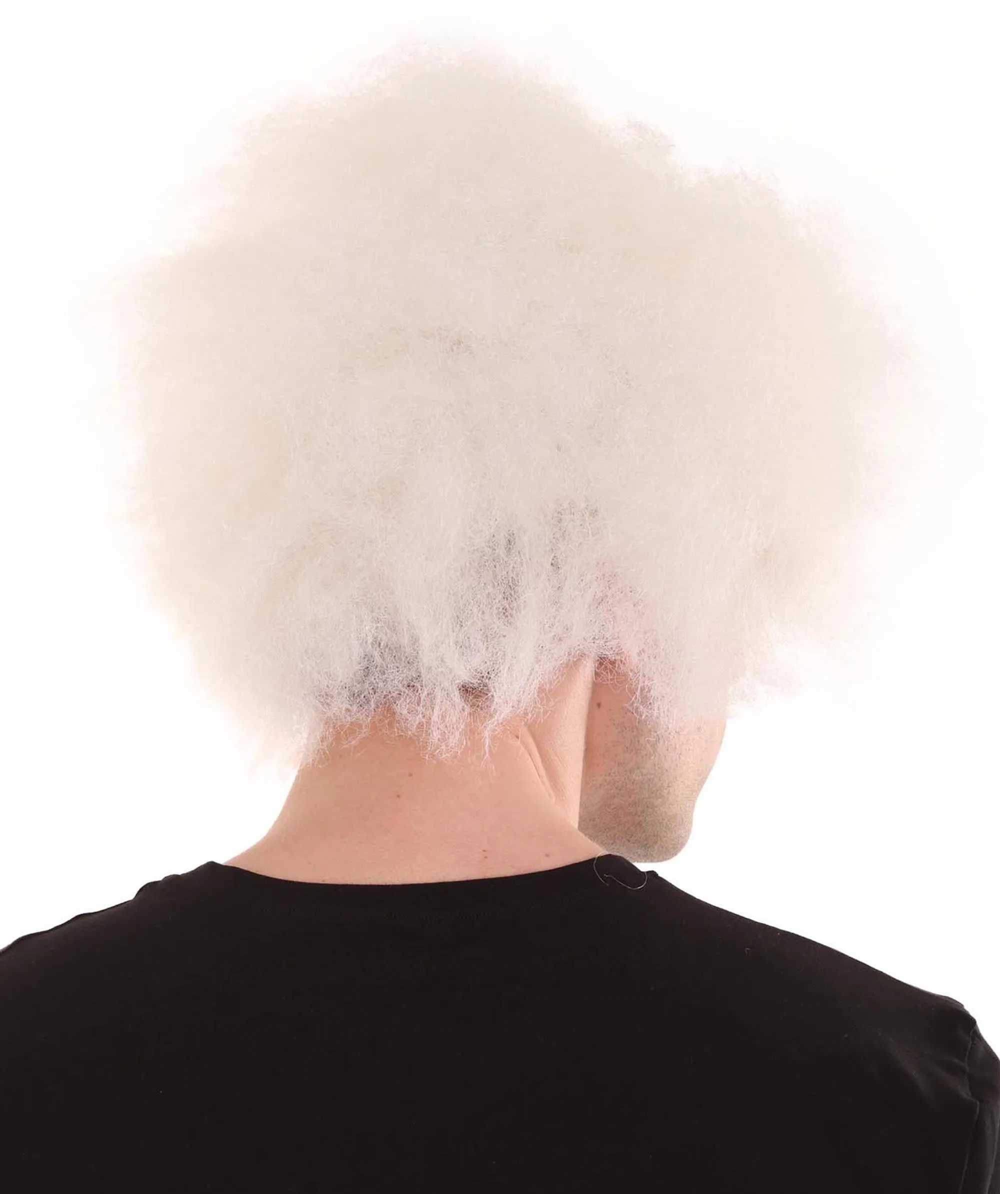 Half Bald Head Mens Short Wig, Grey
