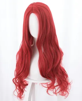 Hot Movie Aquaman Queen Mera Women's Cosplay Long Wig RED