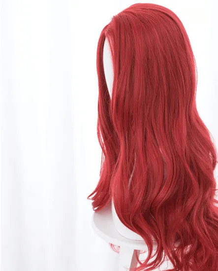 Hot Movie Aquaman Queen Mera Women's Cosplay Long Wig RED