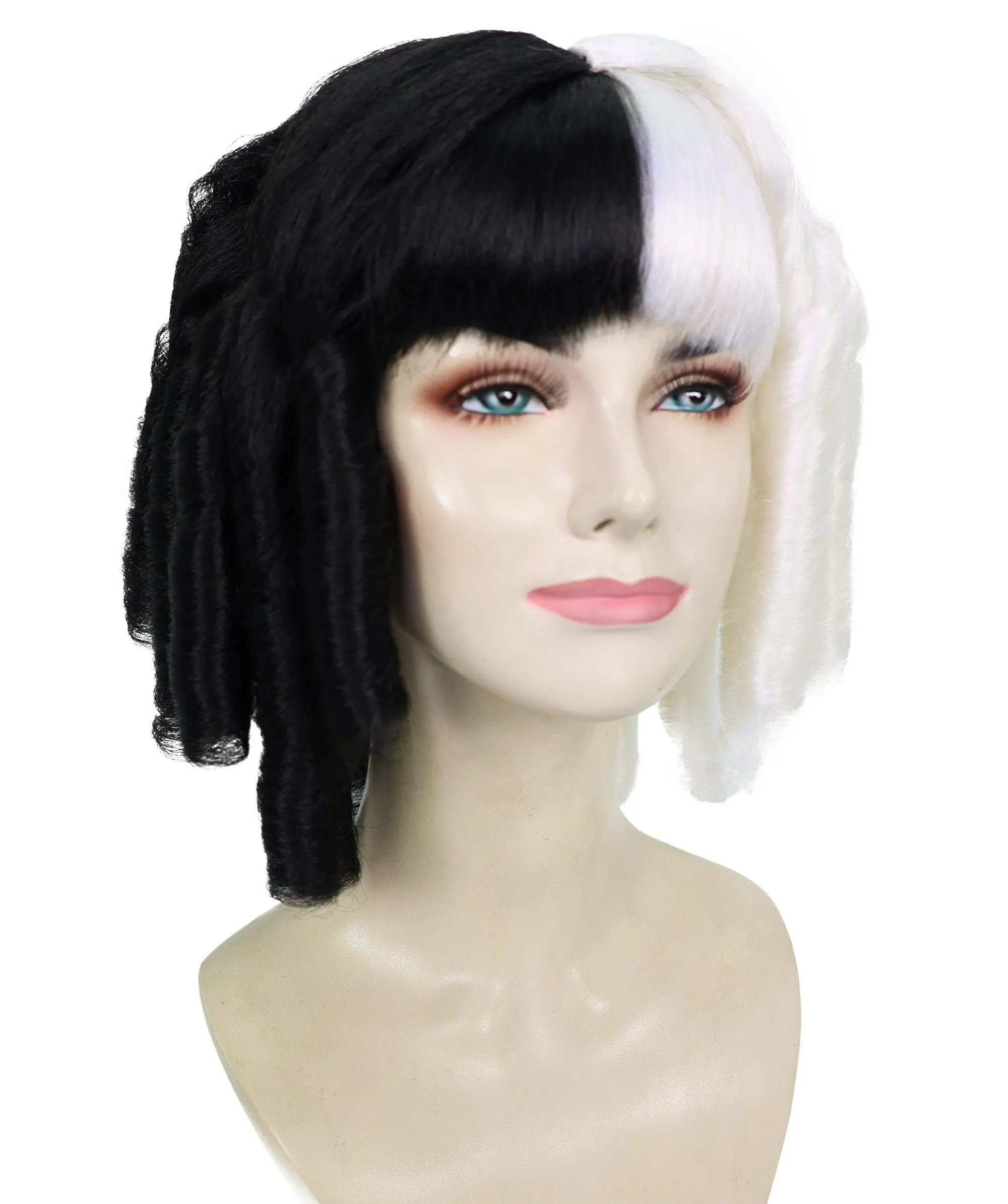 HPO Adult French Colonial Curly Wig | Multiple Color Options Historical Wigs | Premium Breathable Capless Cap
