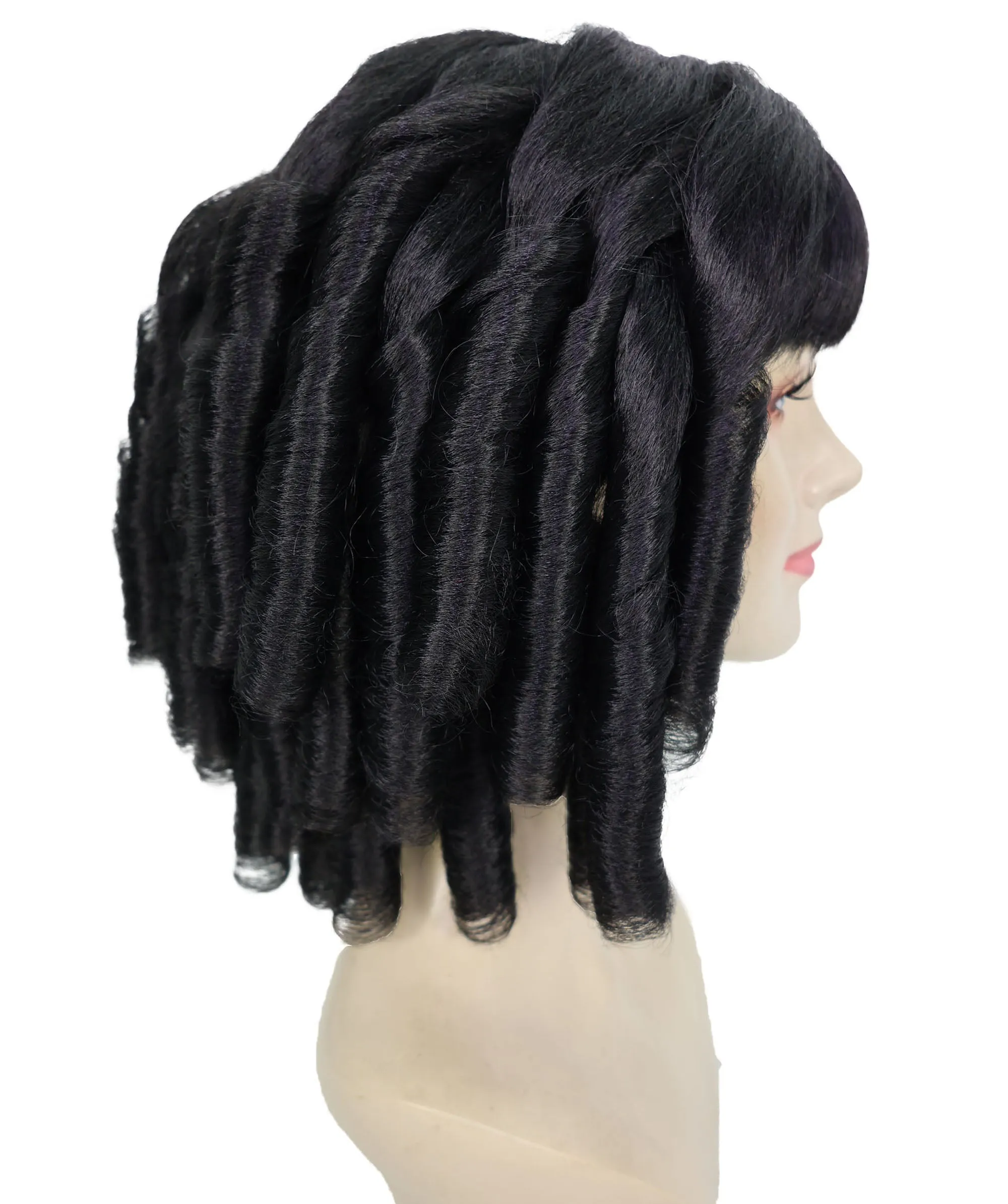 HPO Adult French Colonial Curly Wig | Multiple Color Options Historical Wigs | Premium Breathable Capless Cap