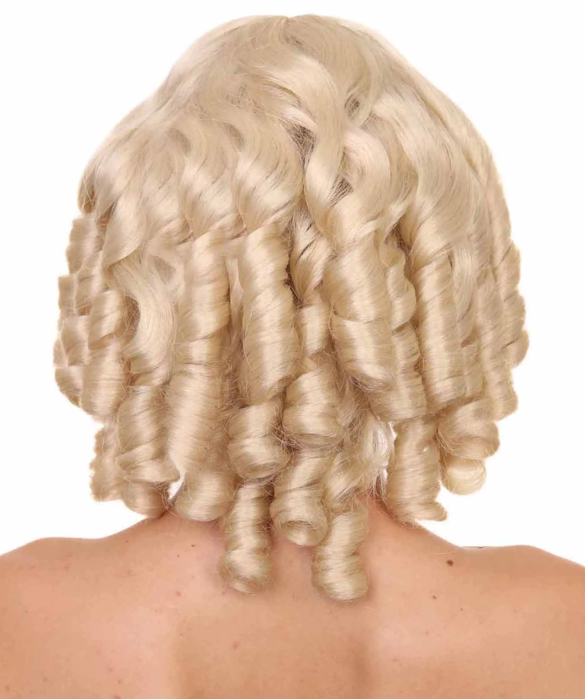 HPO Adult French Colonial Curly Wig | Multiple Color Options Historical Wigs | Premium Breathable Capless Cap