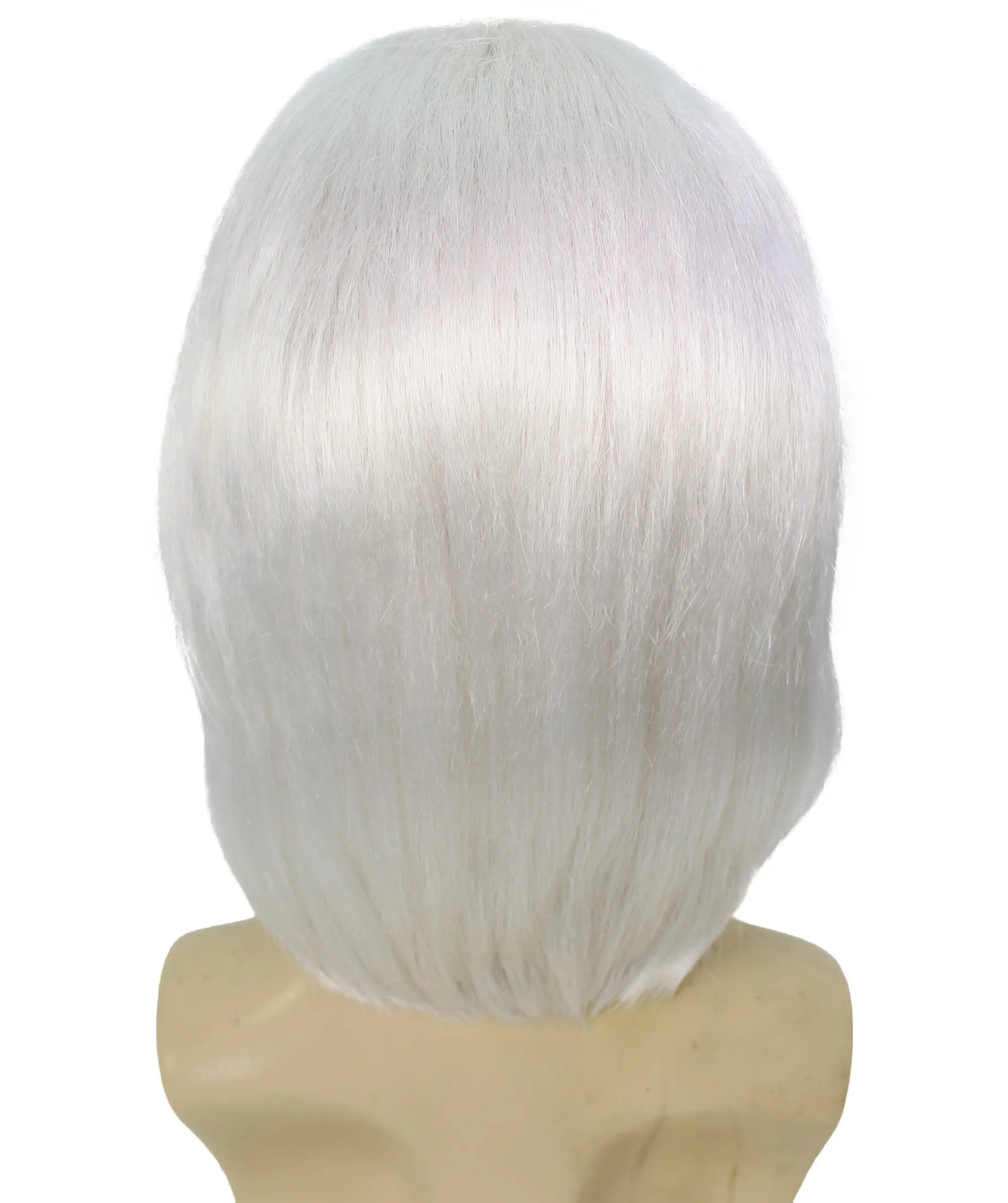 HPO Adult Men’s Animated Cartoon Musical Fantasy Movie White-Grey Straight Cosplay Wig and Mustache I Capless Cap I Flame-retardant Synthetic Fiber  | HPO