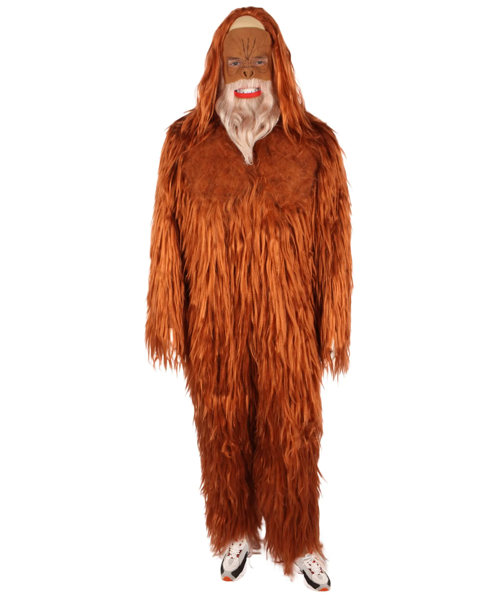 HPO Adult Men’s Beef Jerky Yeti Costume Bundle , Multiple Size Options
