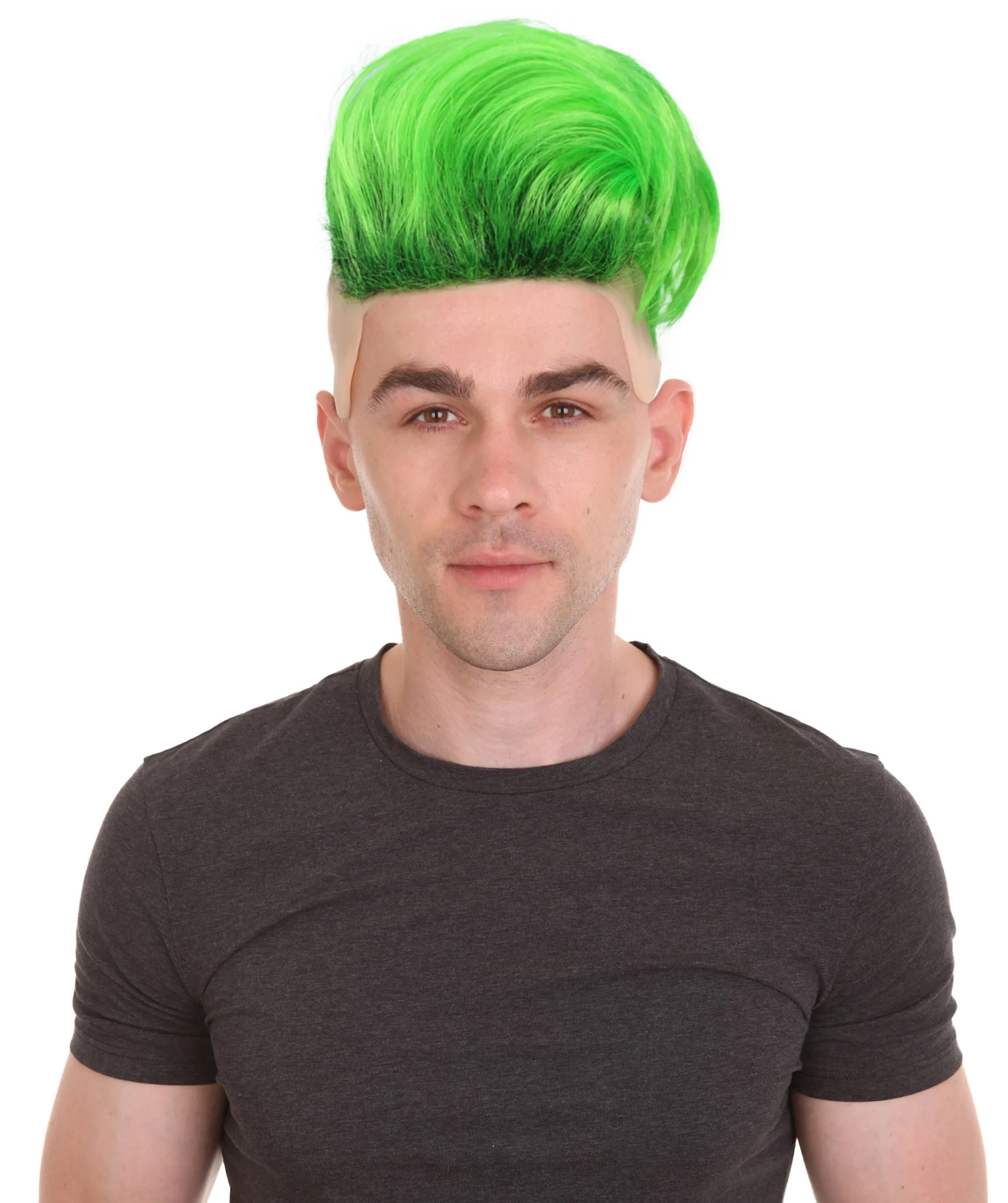 HPO Adult Men’s Mohawk wigs, perfect for Halloween, Flame-retardant synthetic fiber