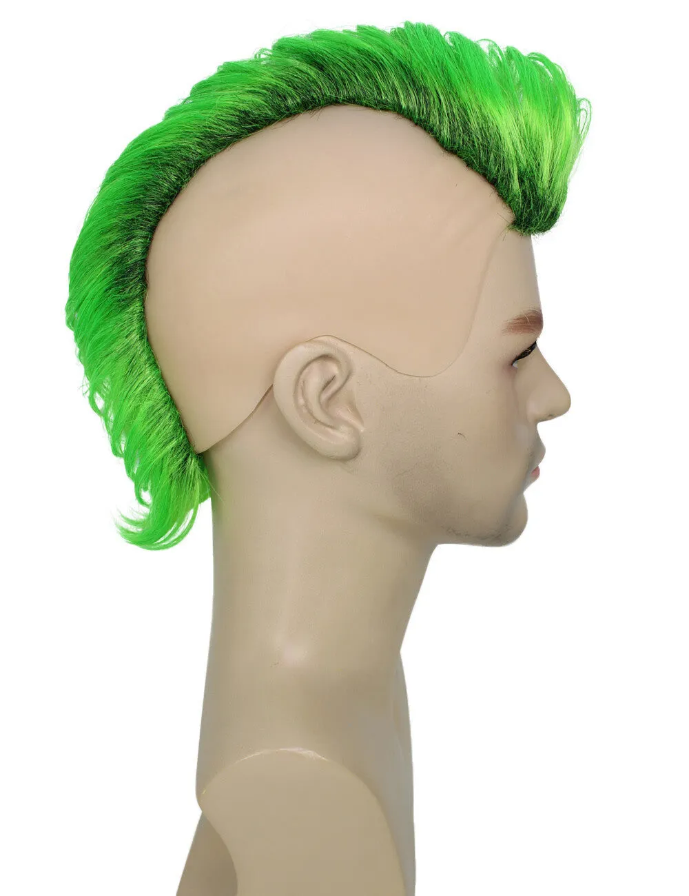 HPO Adult Men’s Mohawk wigs, perfect for Halloween, Flame-retardant synthetic fiber