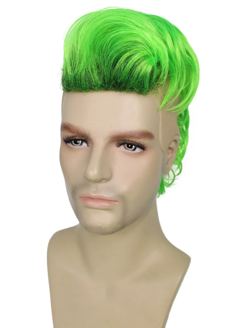 HPO Adult Men’s Mohawk wigs, perfect for Halloween, Flame-retardant synthetic fiber