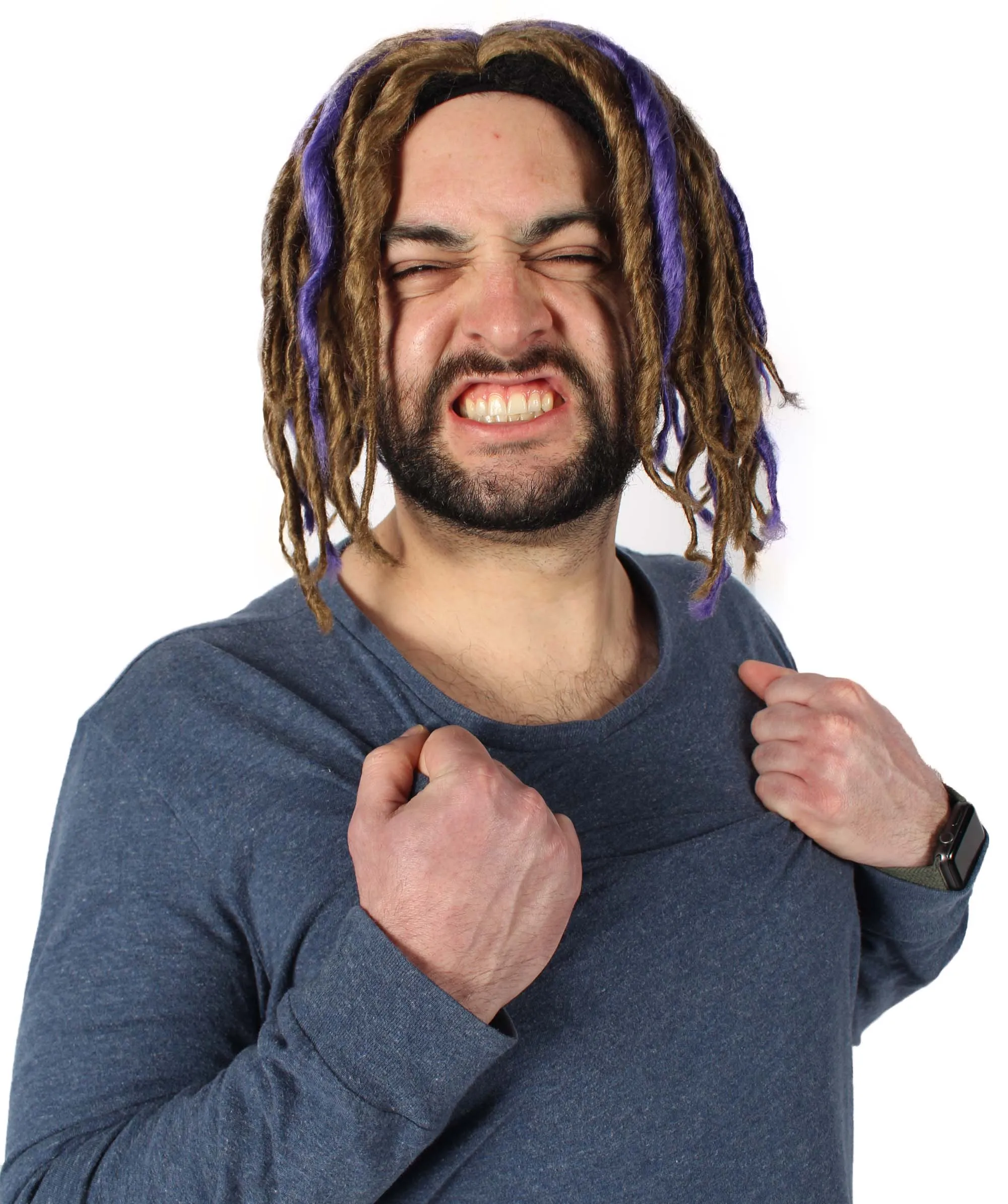 HPO Adult Men's Multiple Pump Hefner Rapper Dreadlock Wig
