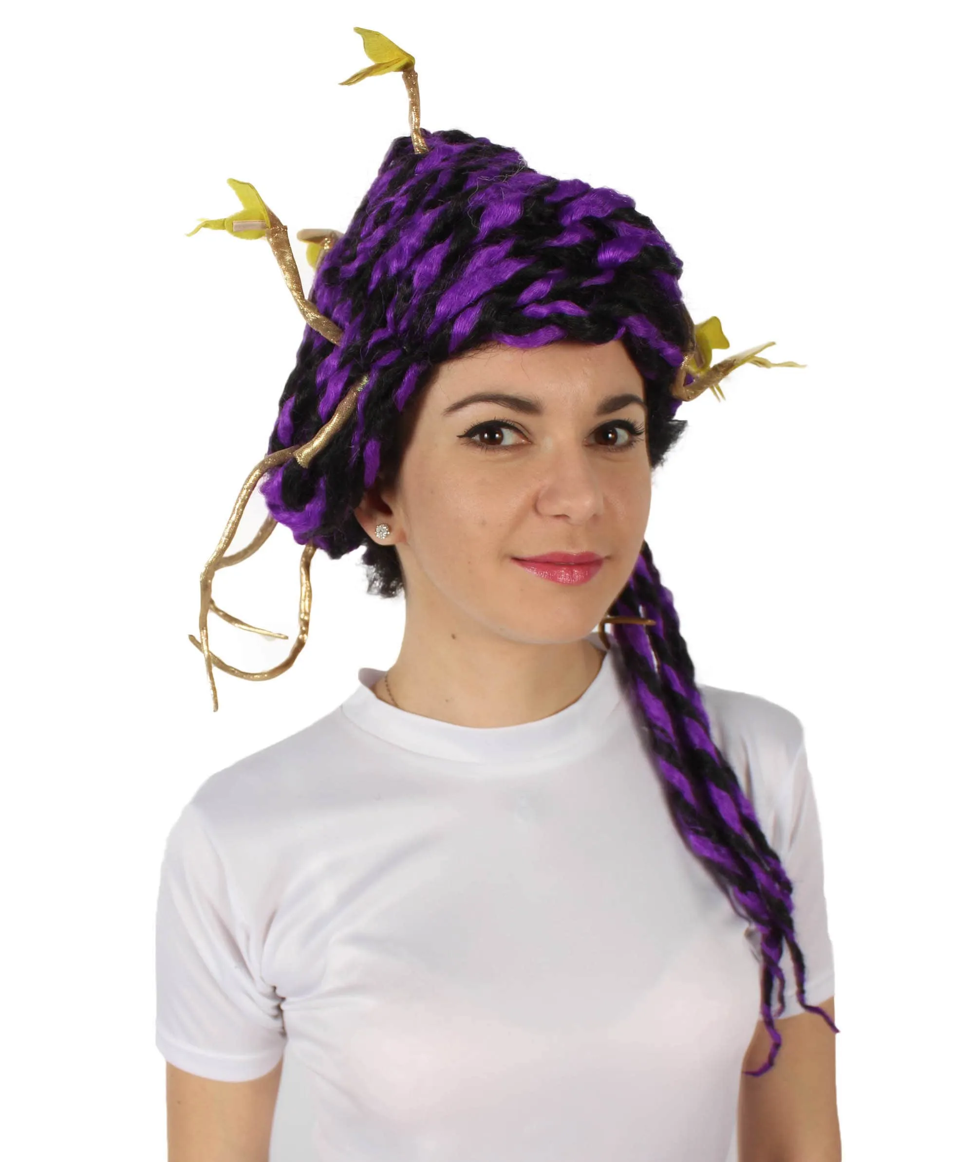 HPO Adult Unisex Greek Mythology Modern Medusa Snake Wig, Multiple Color Options