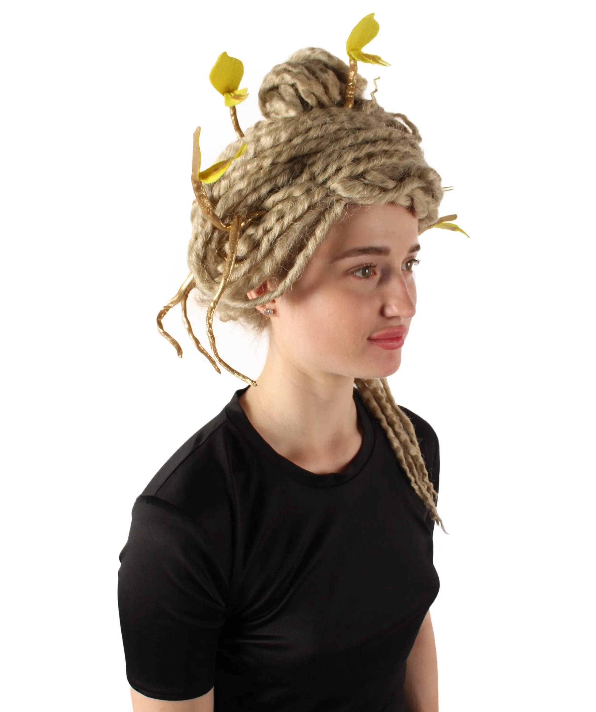 HPO Adult Unisex Greek Mythology Modern Medusa Snake Wig, Multiple Color Options