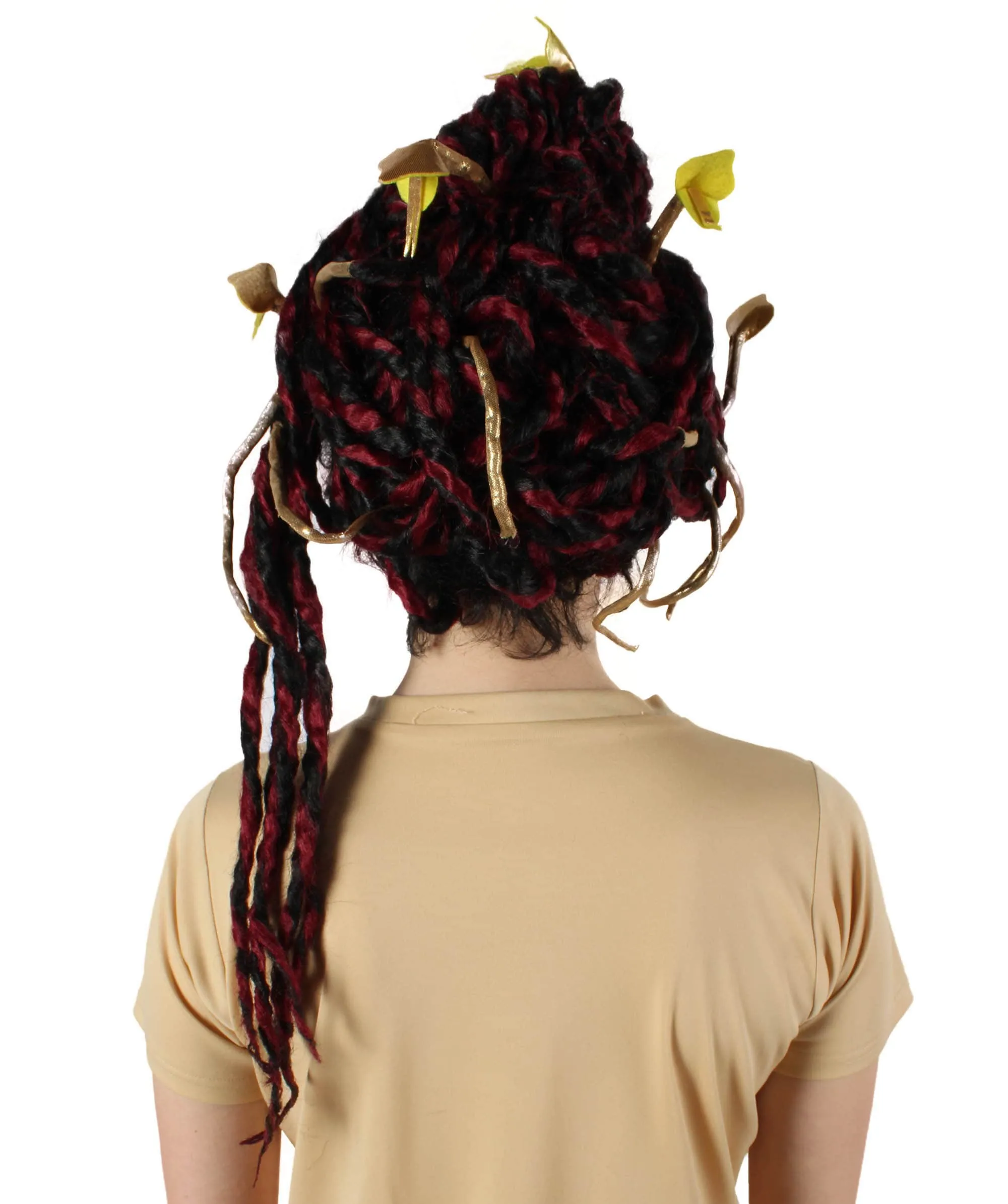 HPO Adult Unisex Greek Mythology Modern Medusa Snake Wig, Multiple Color Options