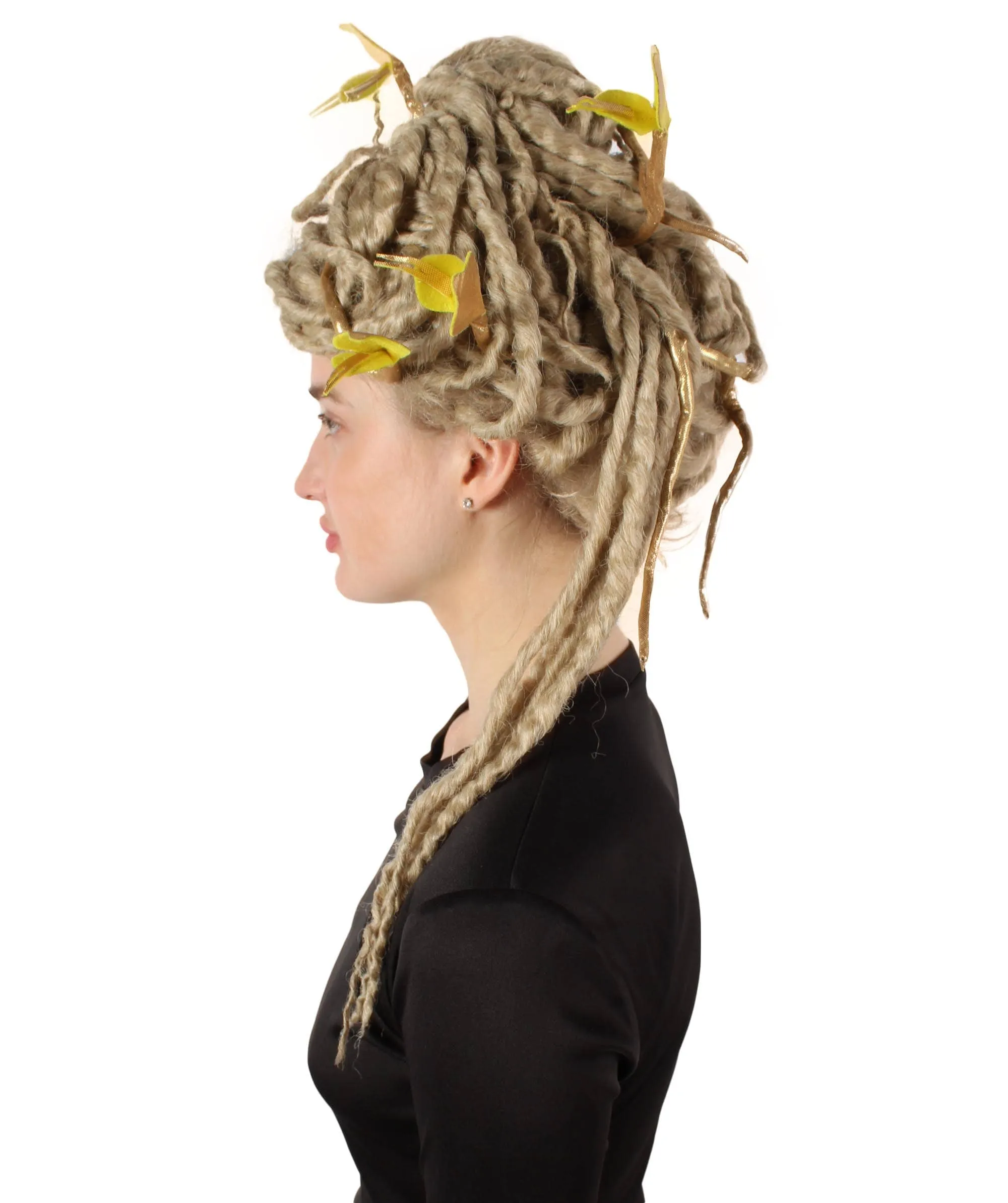 HPO Adult Unisex Greek Mythology Modern Medusa Snake Wig, Multiple Color Options