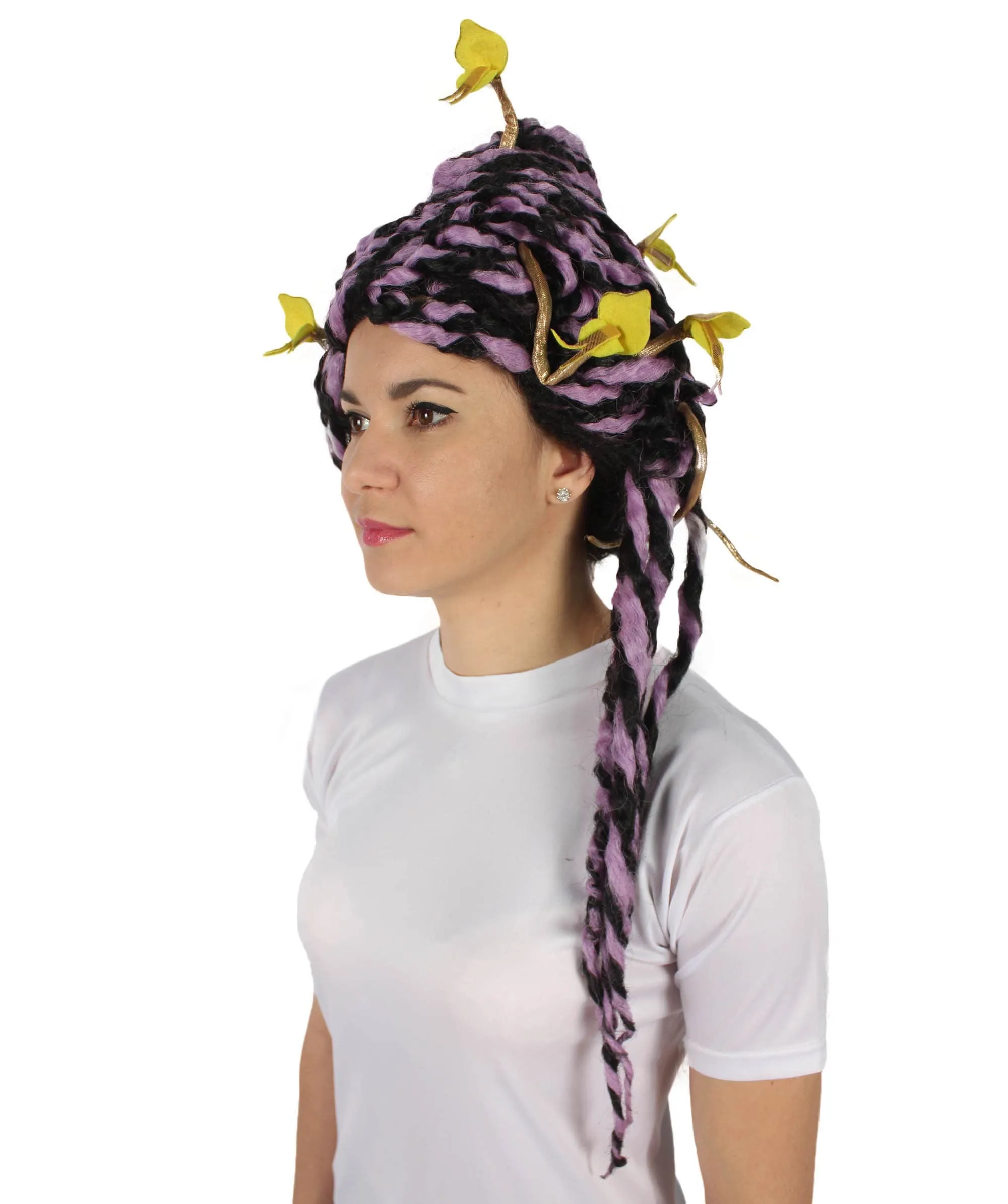 HPO Adult Unisex Greek Mythology Modern Medusa Snake Wig, Multiple Color Options