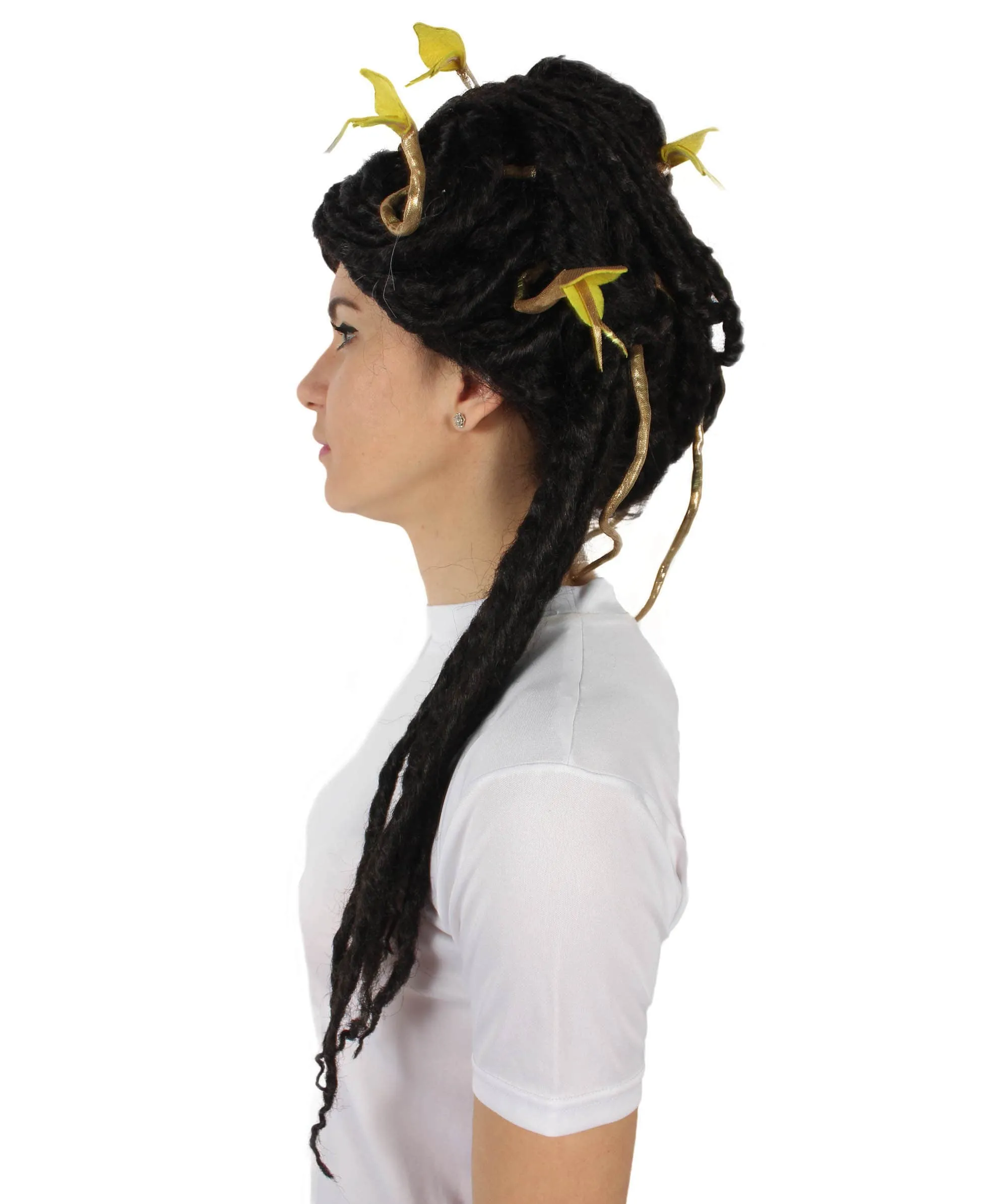 HPO Adult Unisex Greek Mythology Modern Medusa Snake Wig, Multiple Color Options