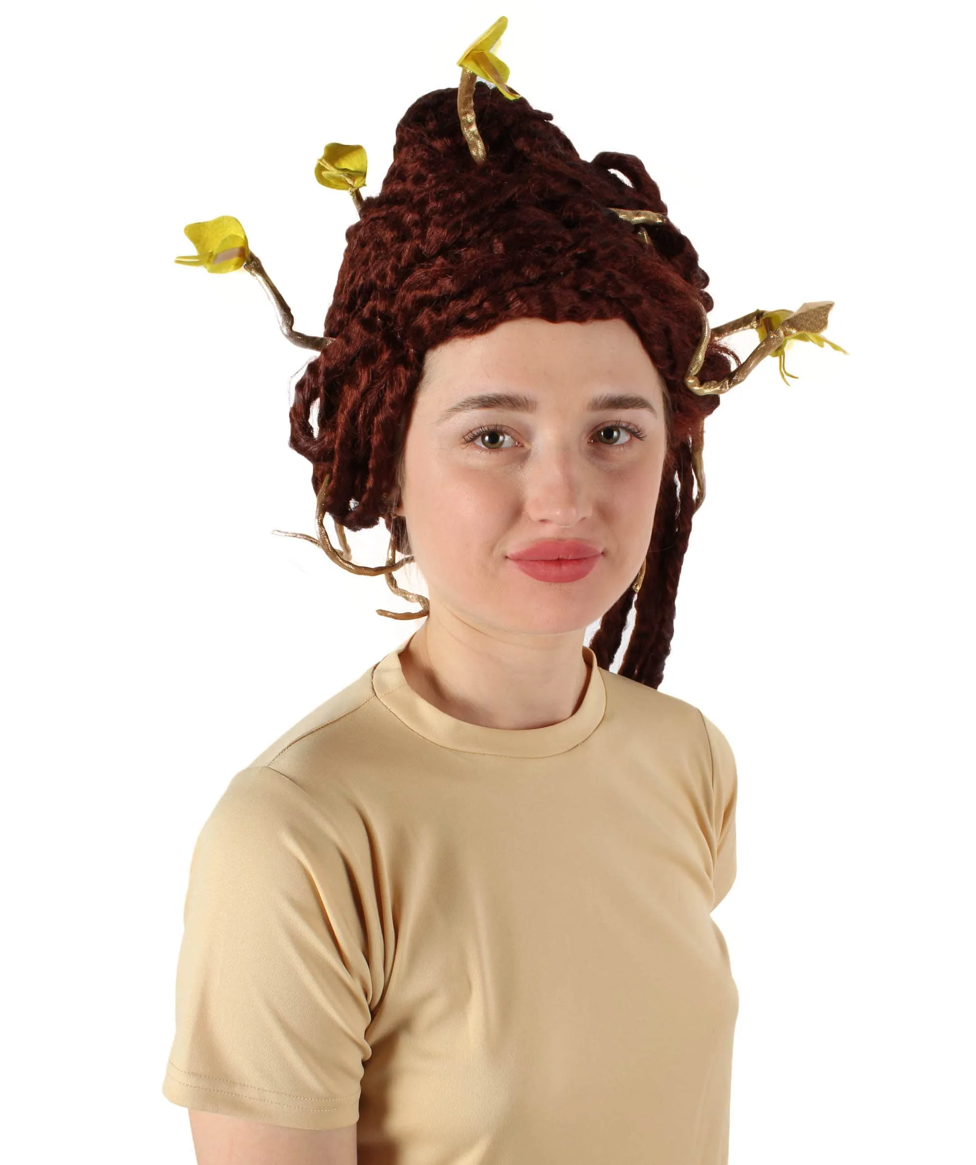 HPO Adult Unisex Greek Mythology Modern Medusa Snake Wig, Multiple Color Options