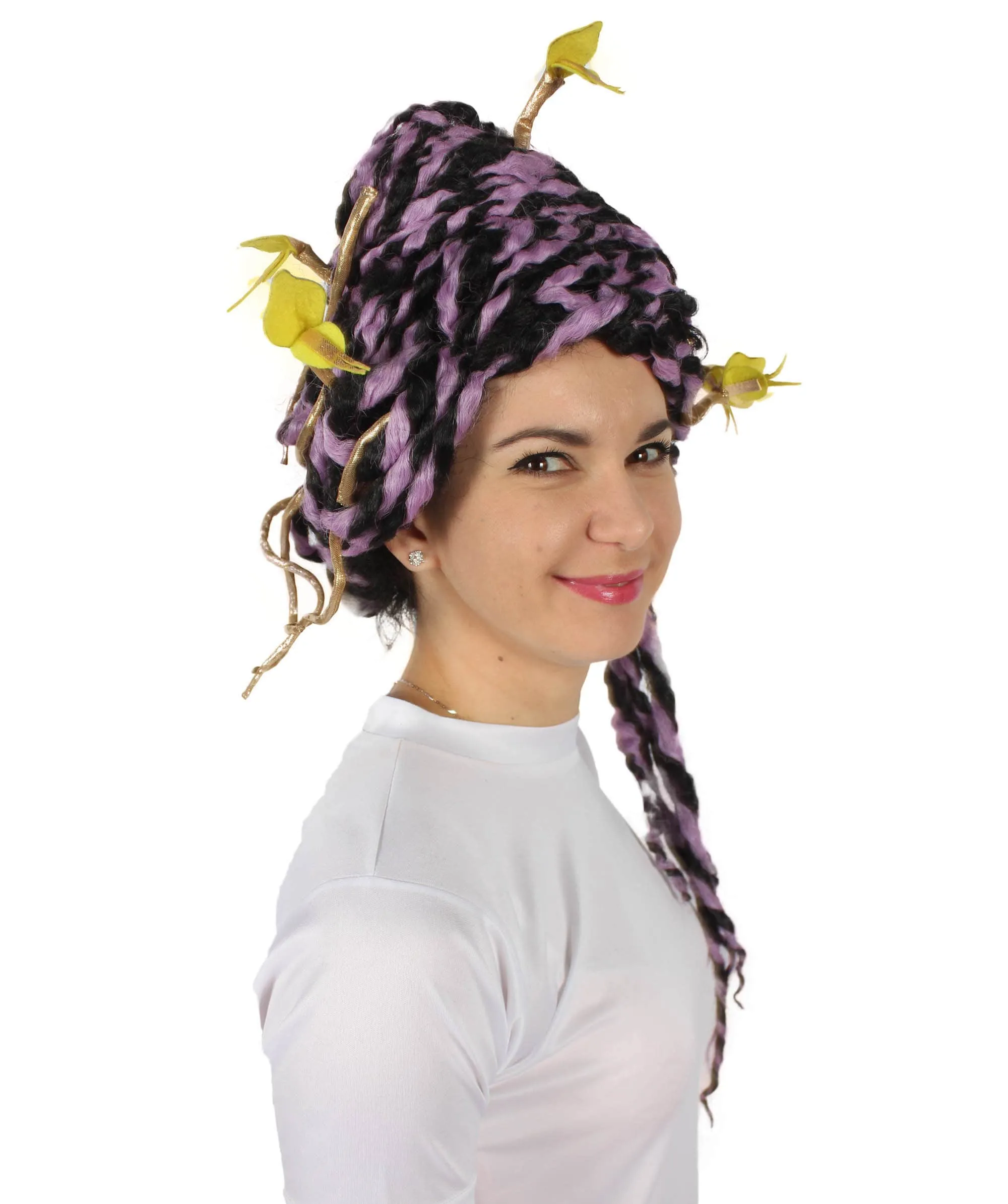 HPO Adult Unisex Greek Mythology Modern Medusa Snake Wig, Multiple Color Options