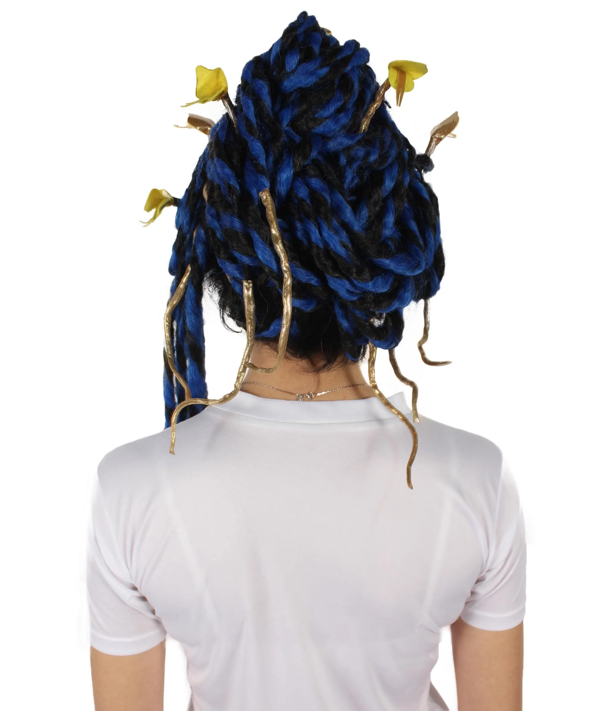 HPO Adult Unisex Greek Mythology Modern Medusa Snake Wig, Multiple Color Options