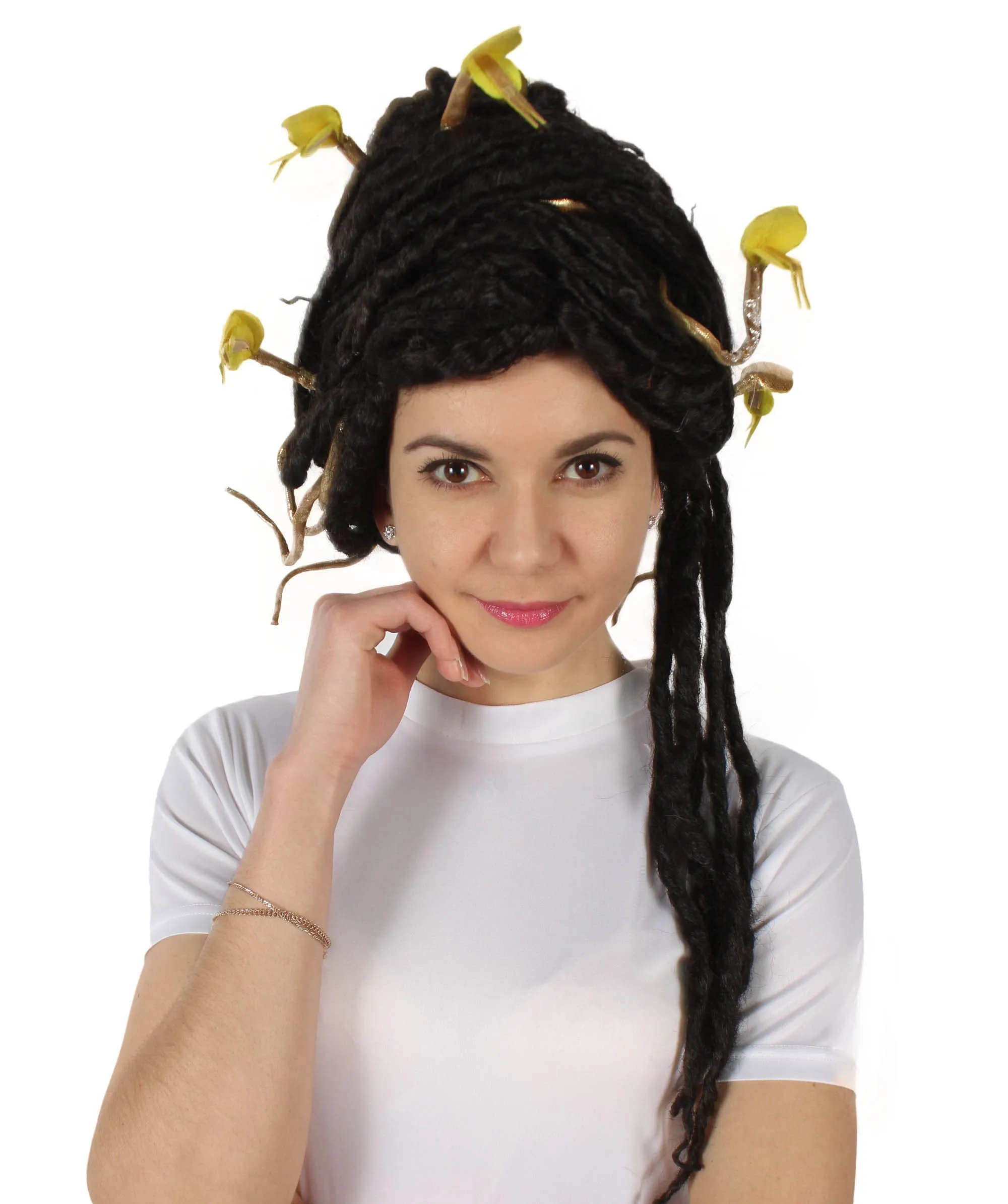 HPO Adult Unisex Greek Mythology Modern Medusa Snake Wig, Multiple Color Options